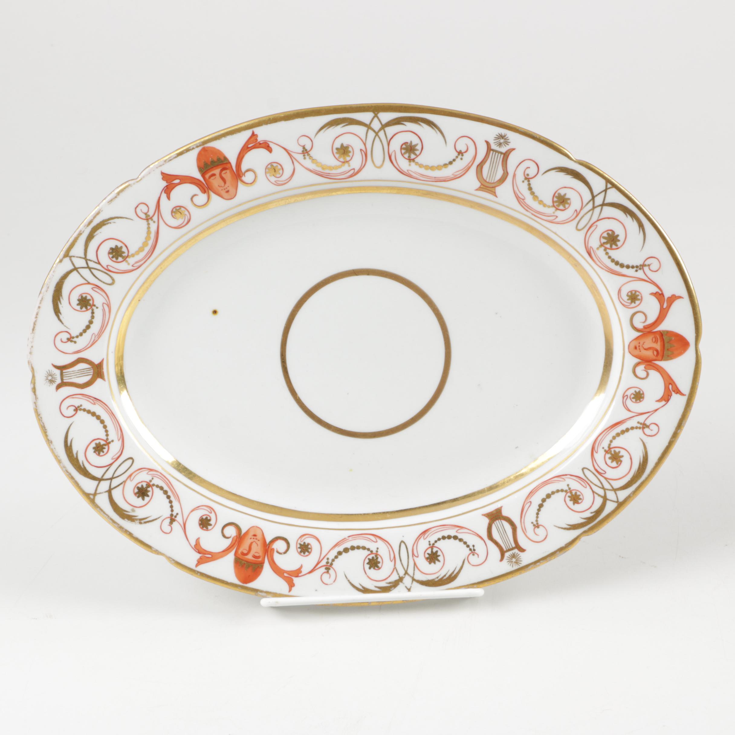 Eclectic  English Tableware Featuring Antique Rockingham Works and Worchester