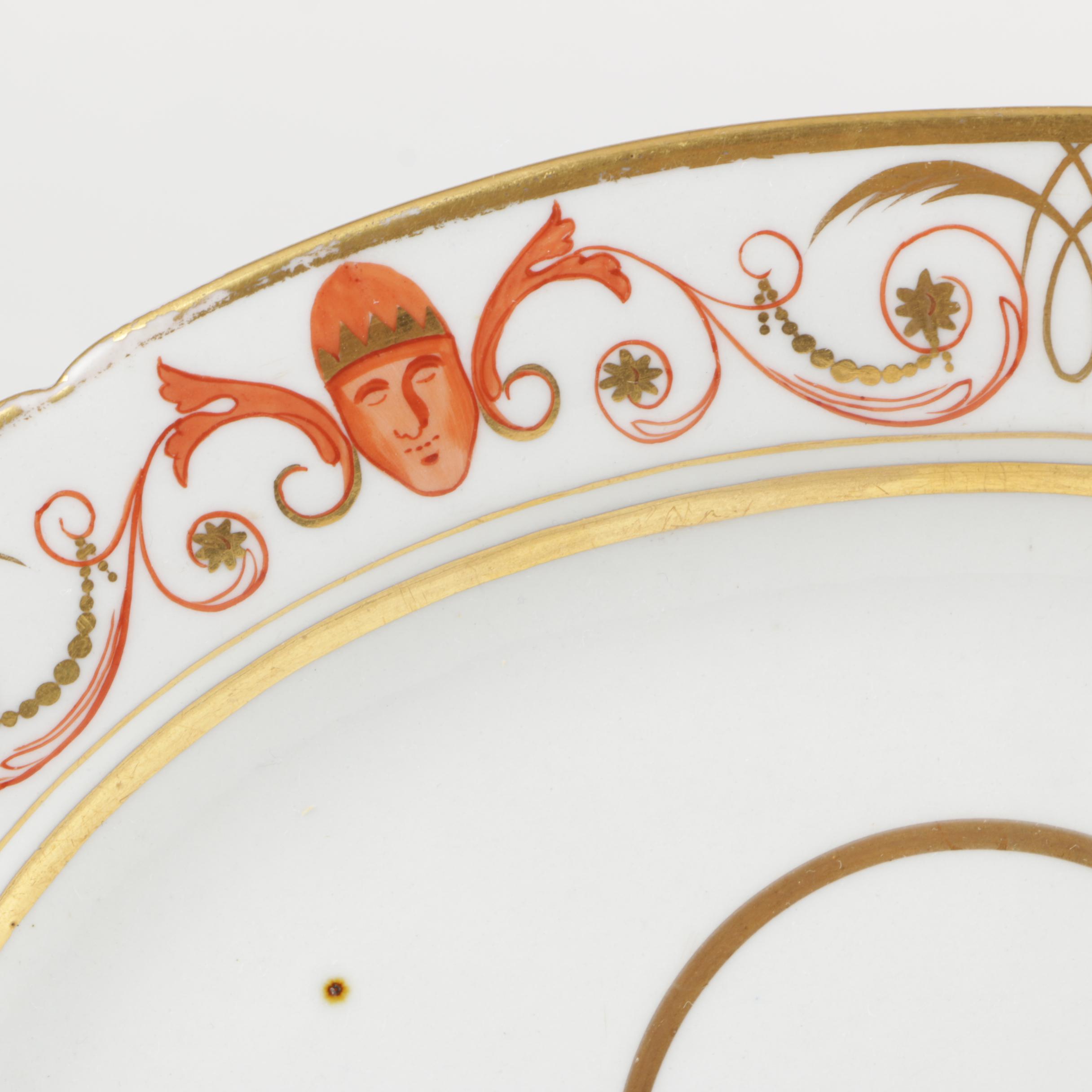 Eclectic  English Tableware Featuring Antique Rockingham Works and Worchester