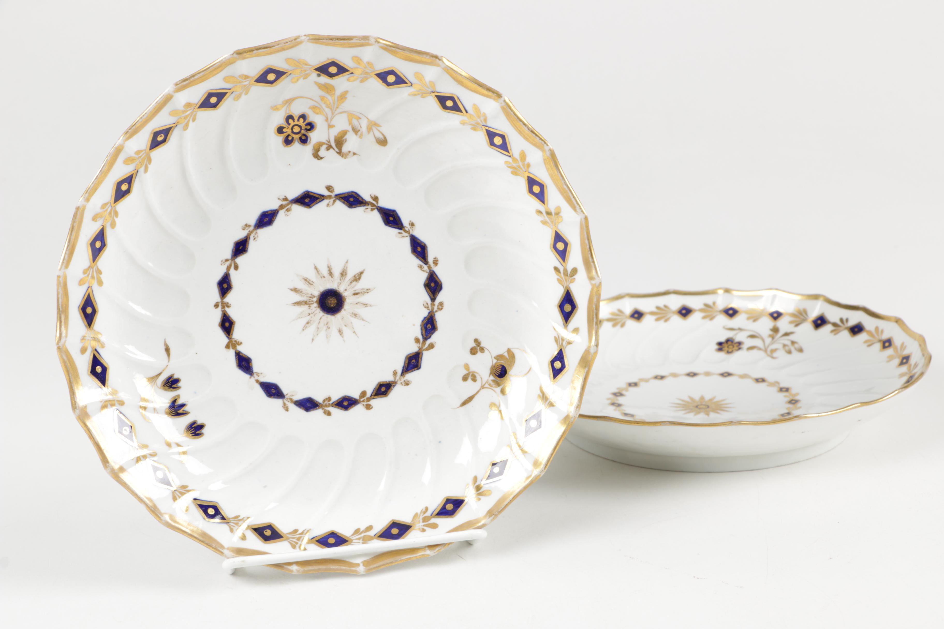 Eclectic  English Tableware Featuring Antique Rockingham Works and Worchester
