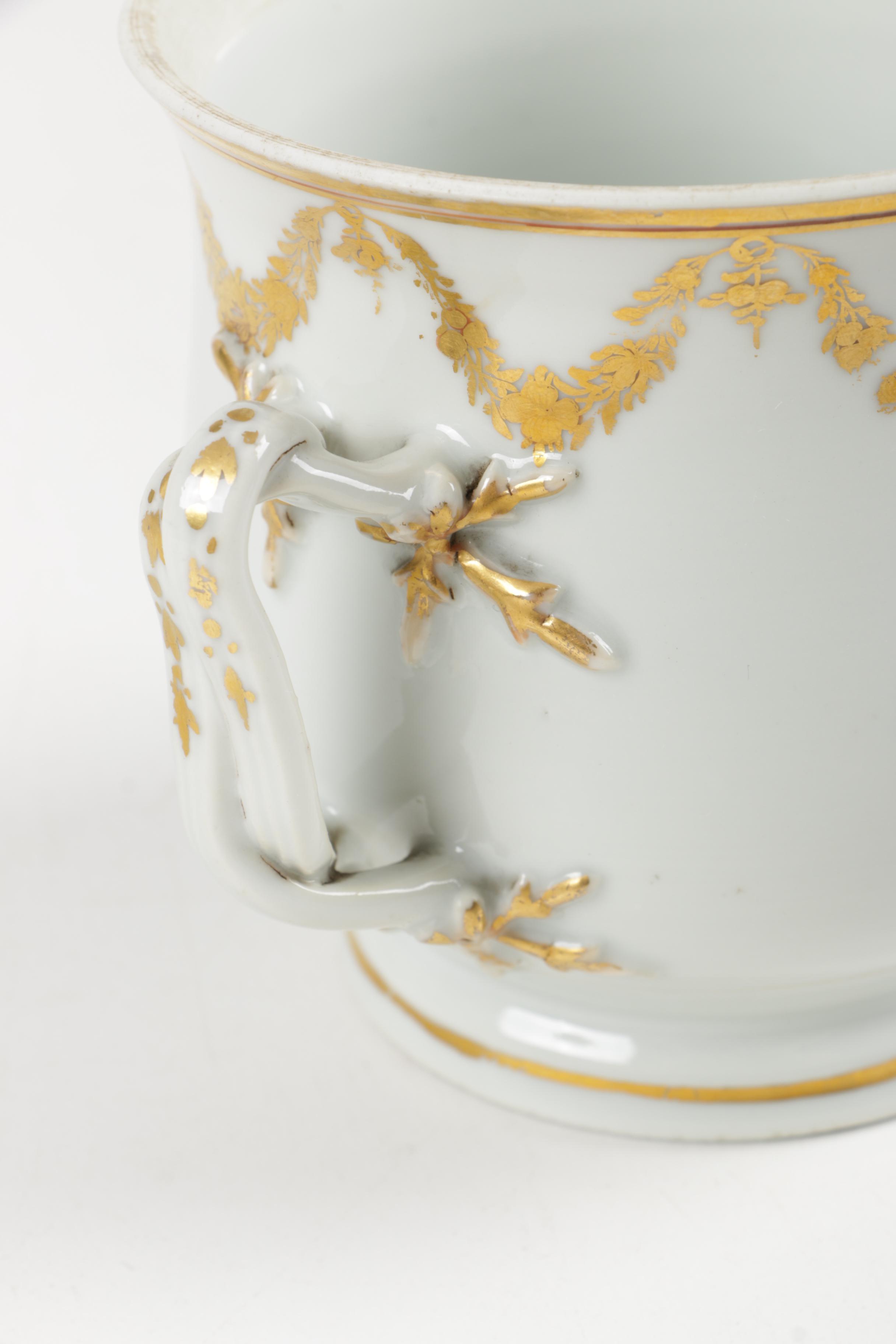 Eclectic  English Tableware Featuring Antique Rockingham Works and Worchester