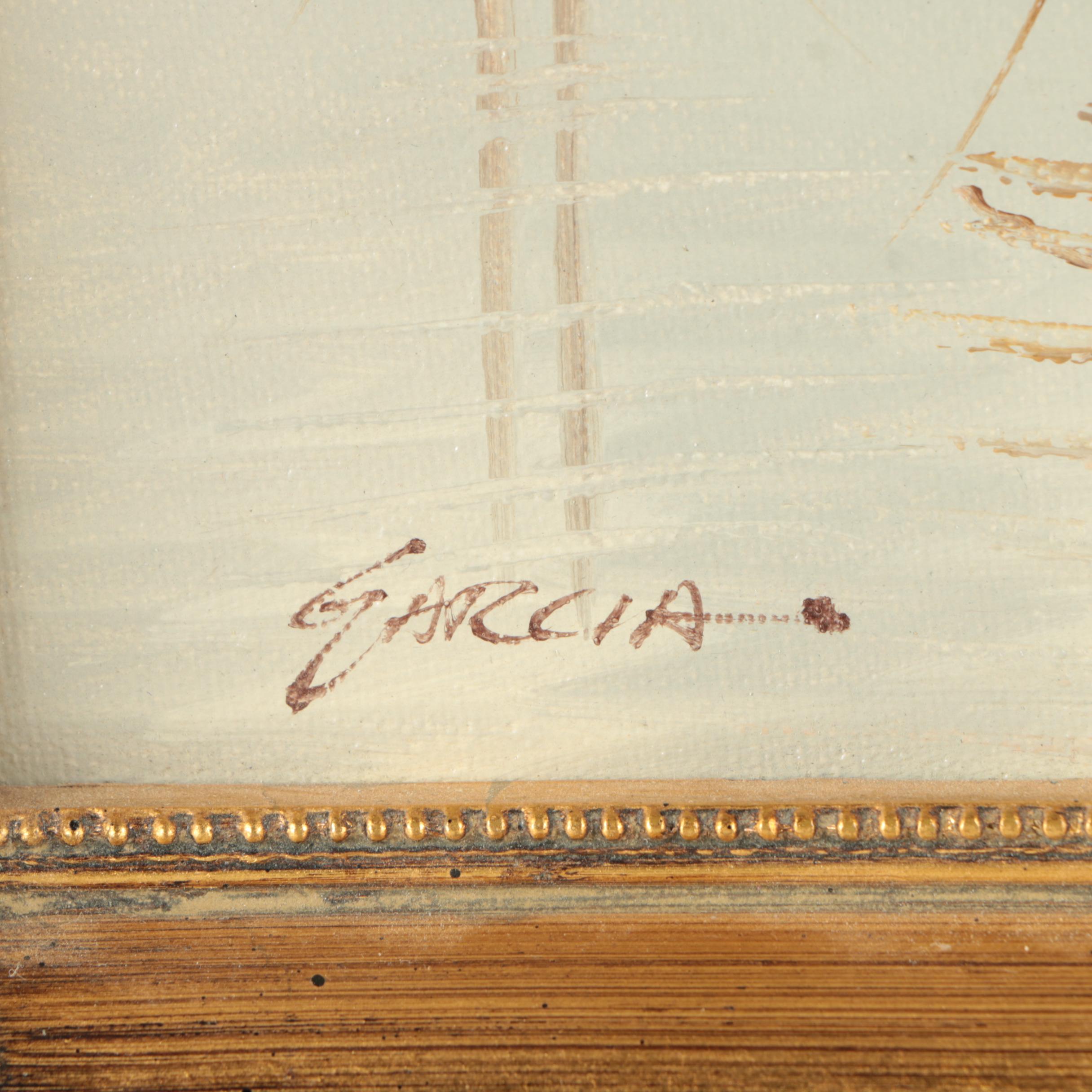 Garcia Oil Painting on Canvas of Ship