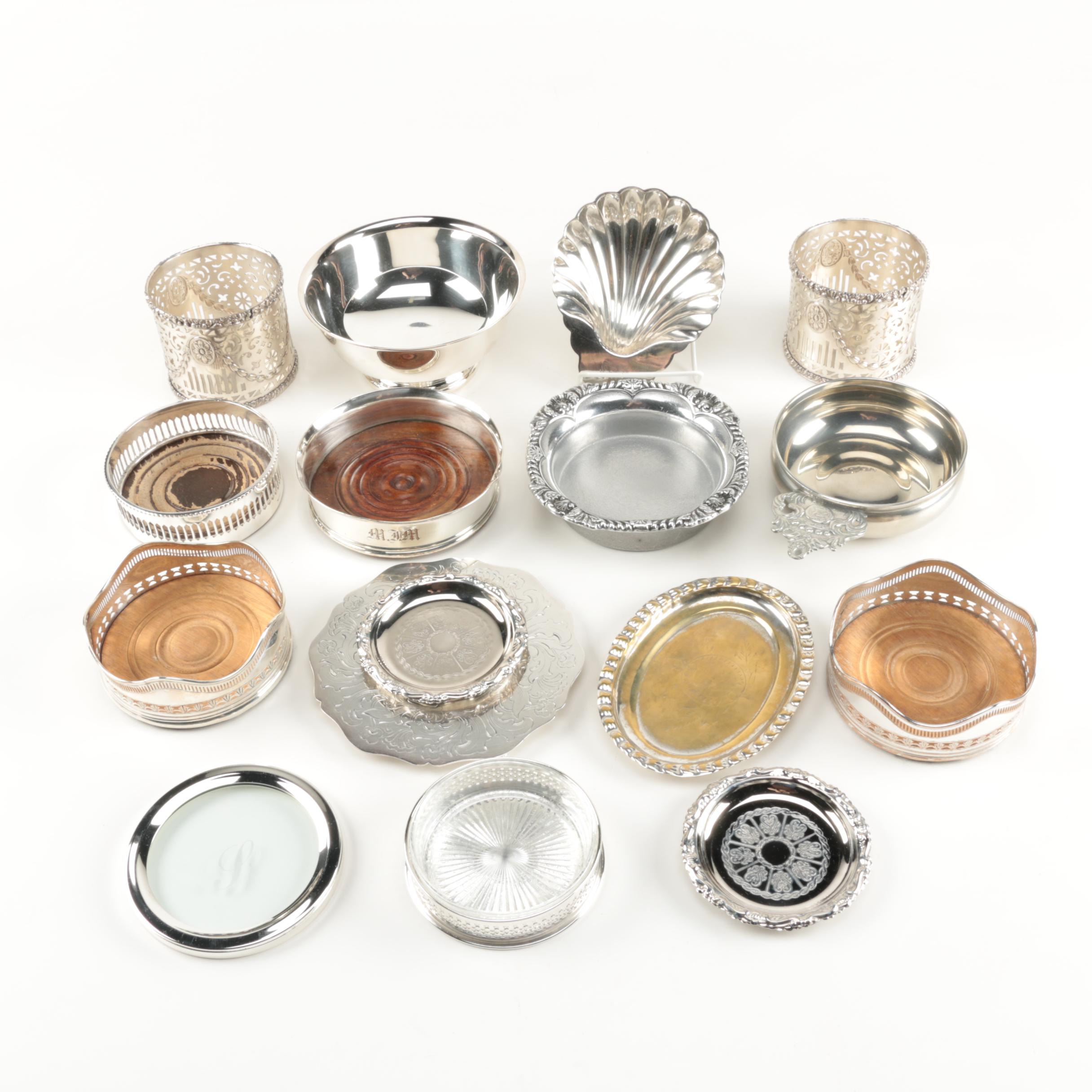 Generous Assortment of Silver Plate and Pewter Serveware