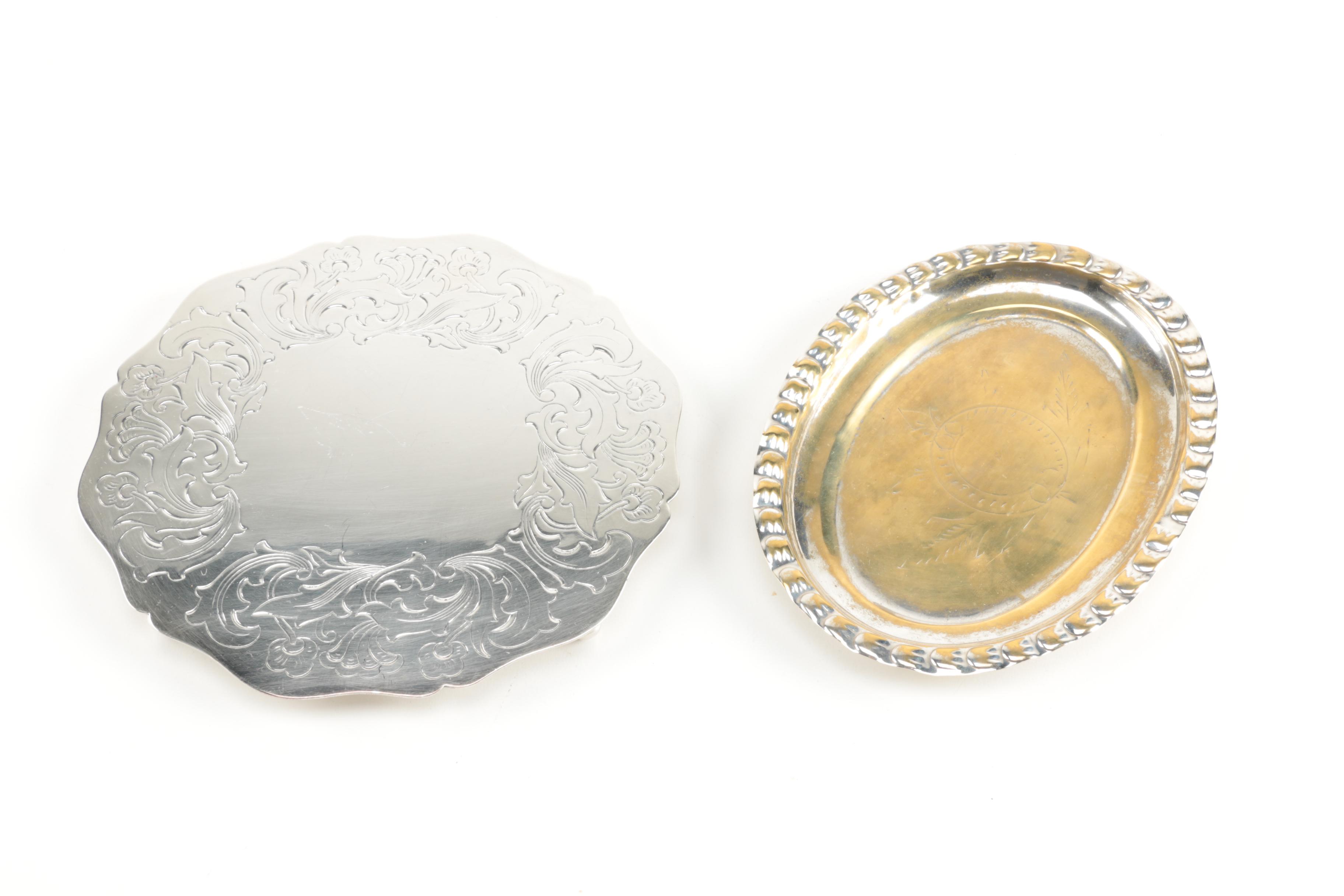 Generous Assortment of Silver Plate and Pewter Serveware