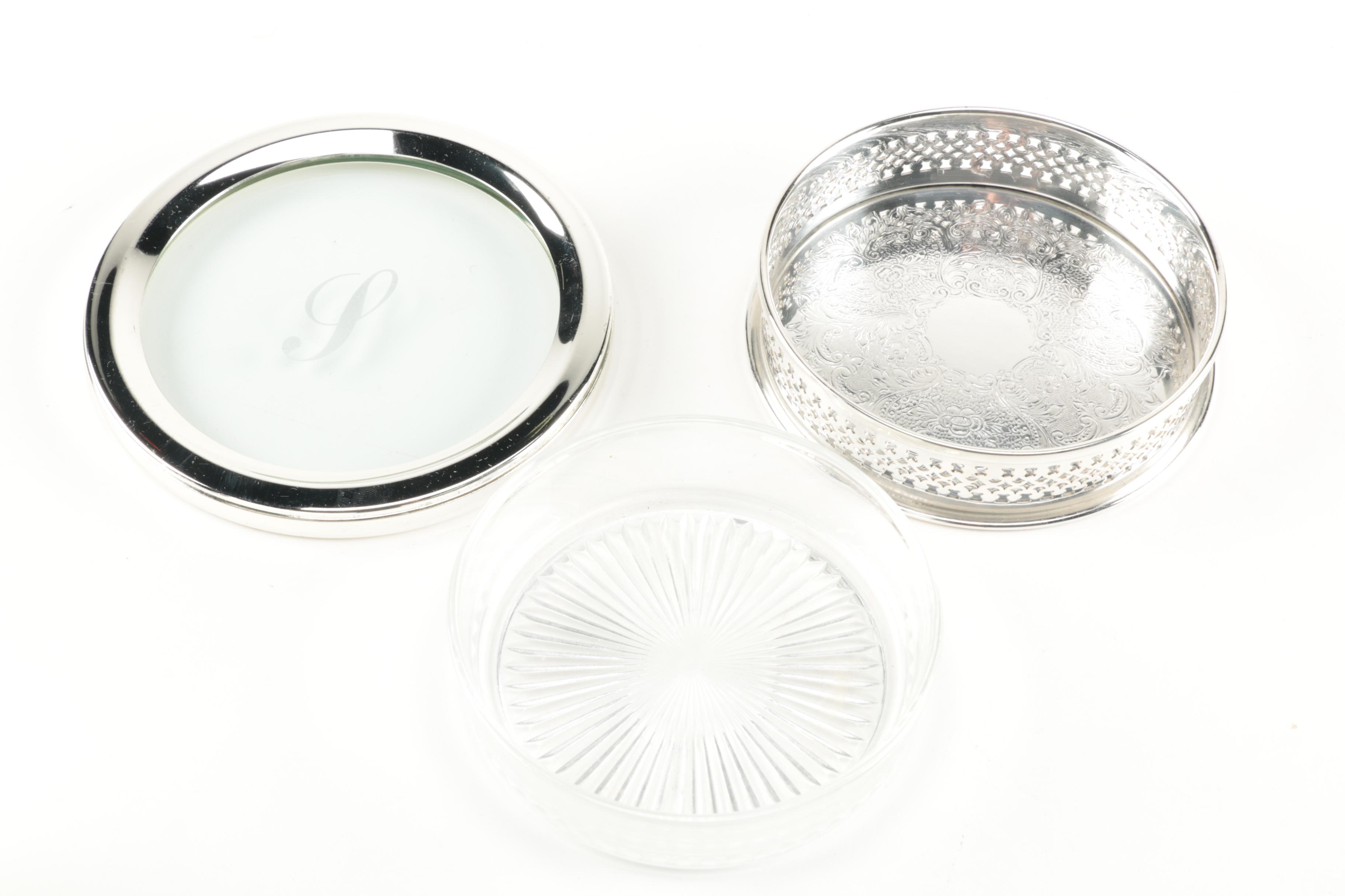 Generous Assortment of Silver Plate and Pewter Serveware