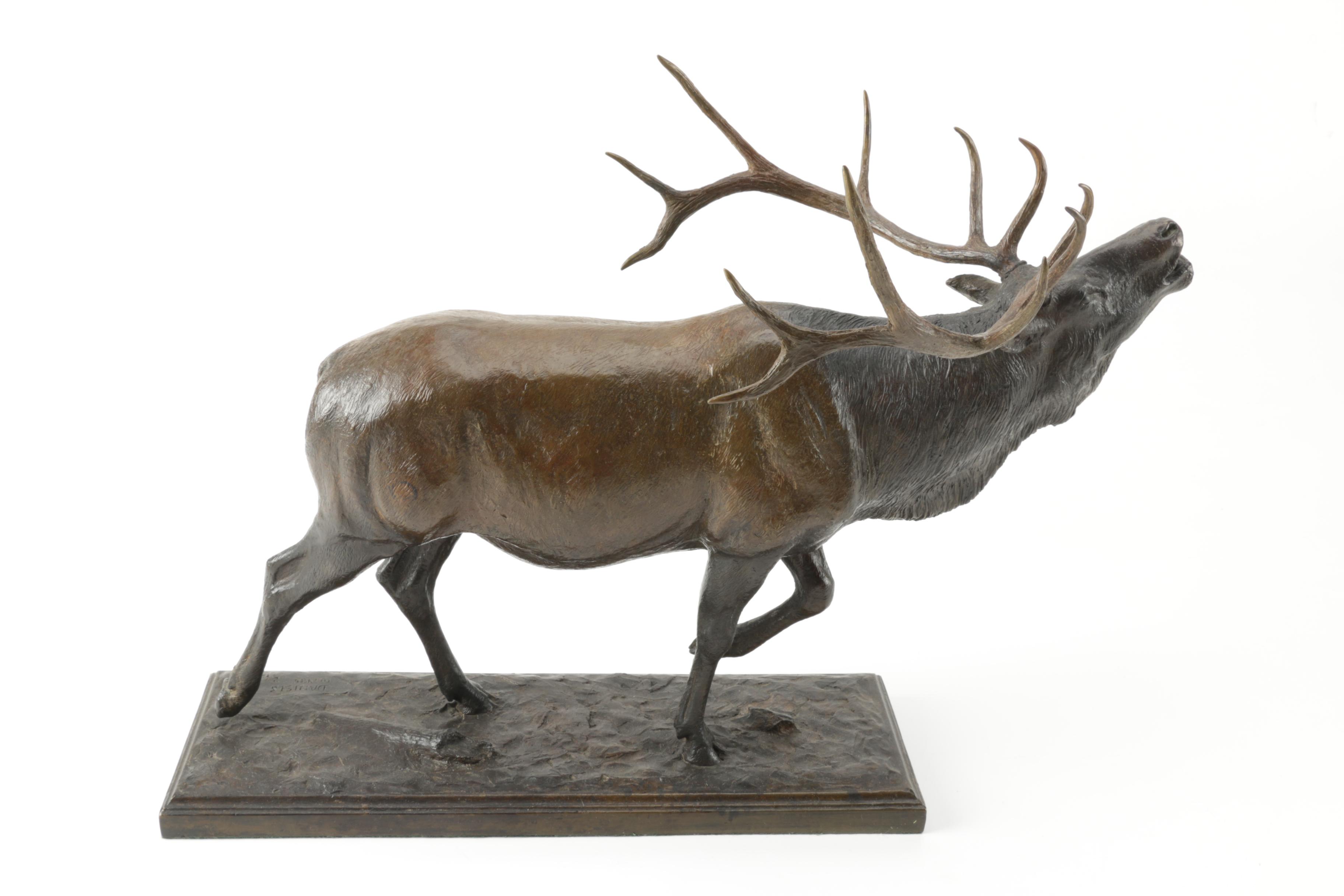 David Daniels Cast Bronze Bull Elk Statuette