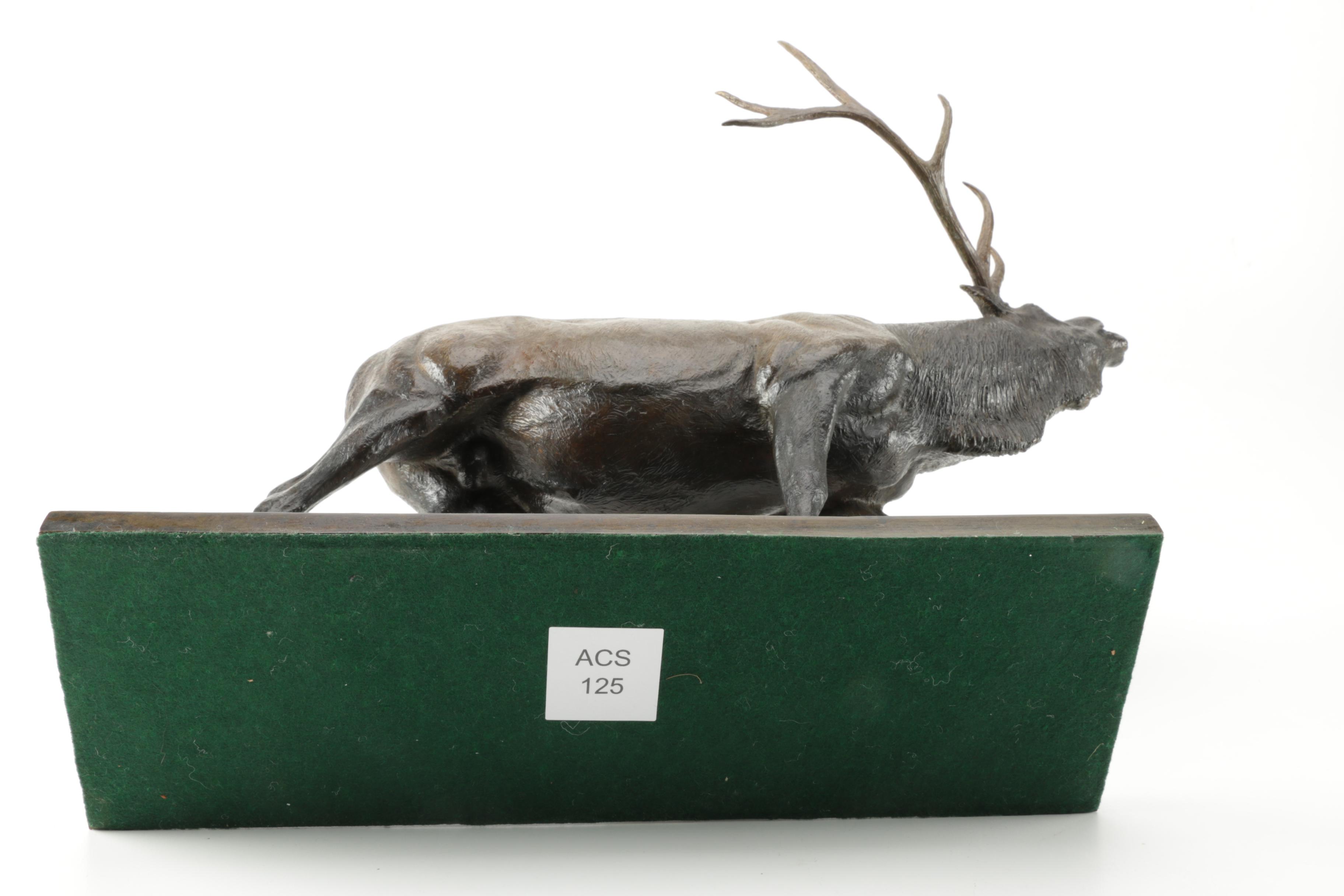 David Daniels Cast Bronze Bull Elk Statuette