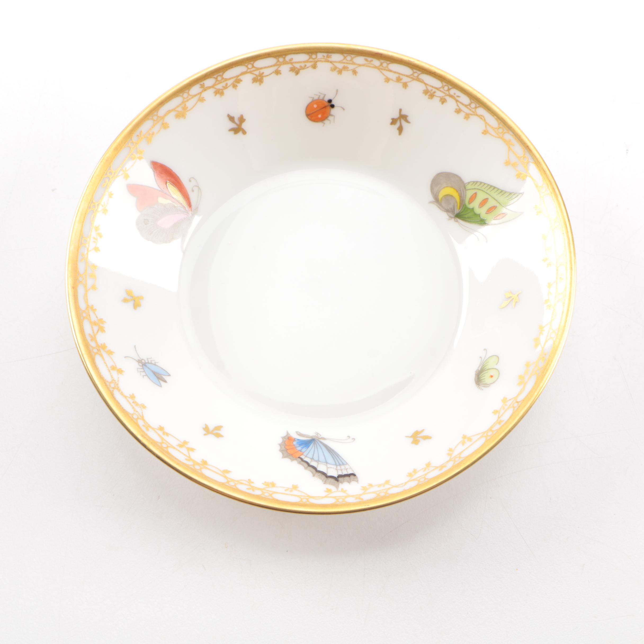 Vintage Suisse Langenthal Hand-Painted China Demitasse Set