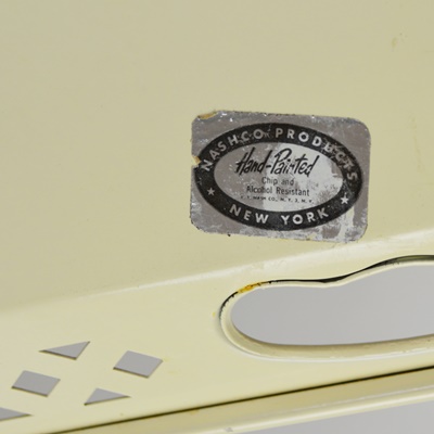 Nashco Products Signed Floral Hand Painted Tole Metal Tray