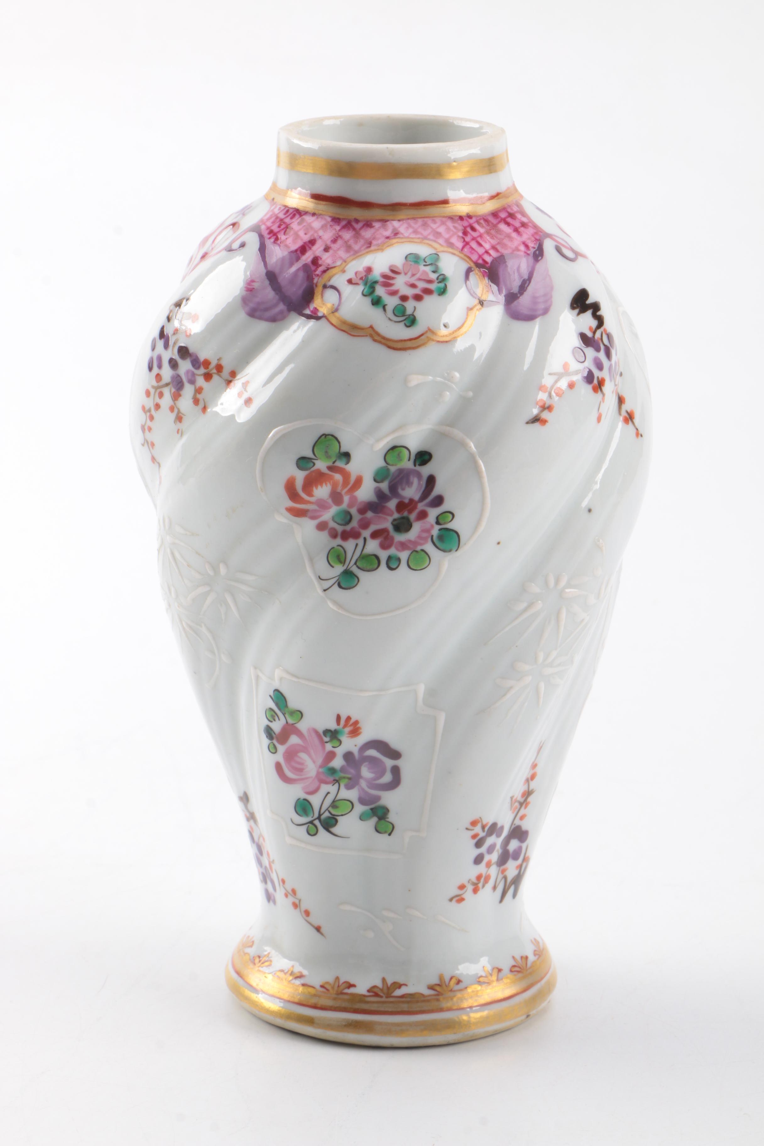 Small Floral Porcelain Vases