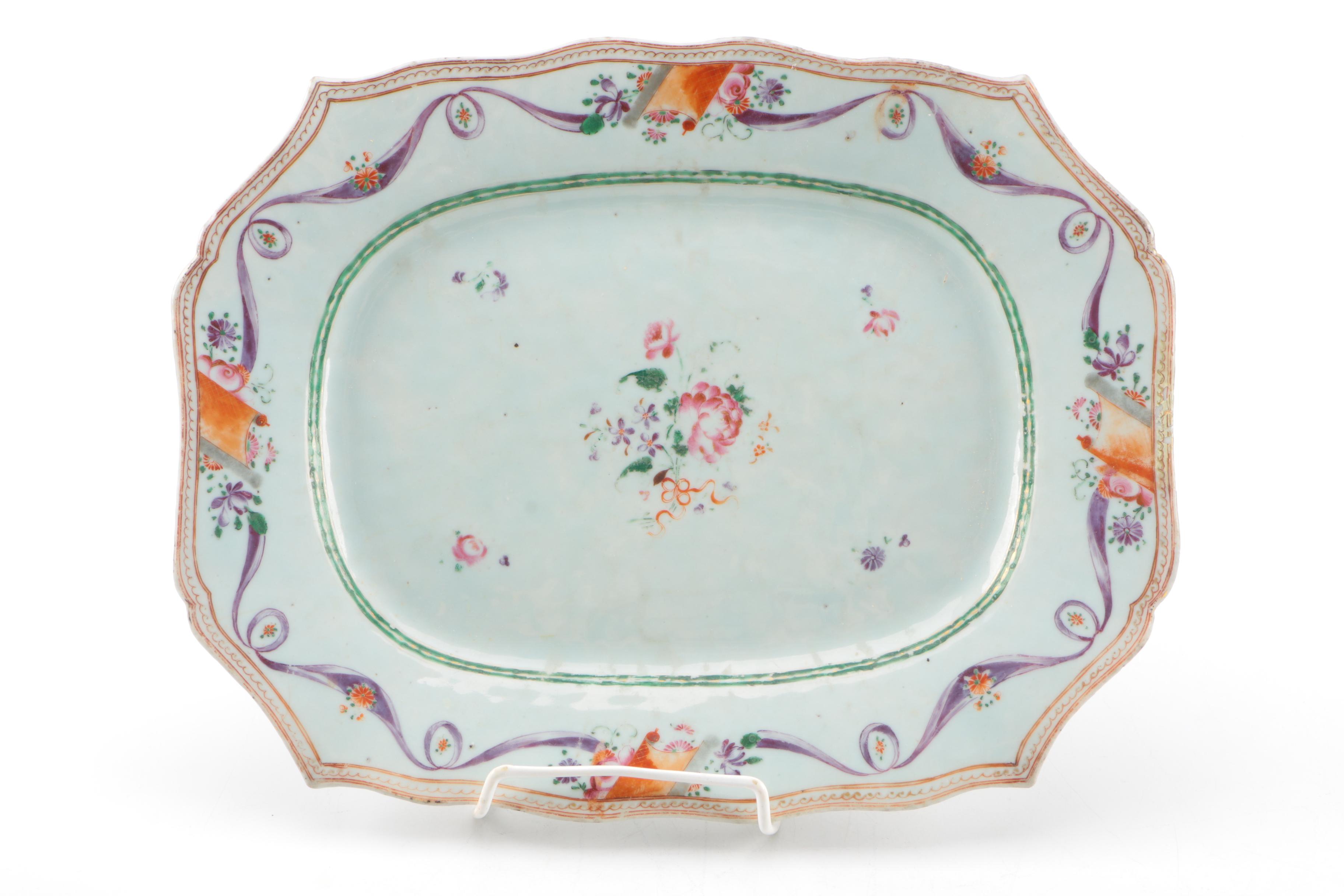 Early 19th Century Antique Chinese Export Hand-Painted Porcelain Tableware