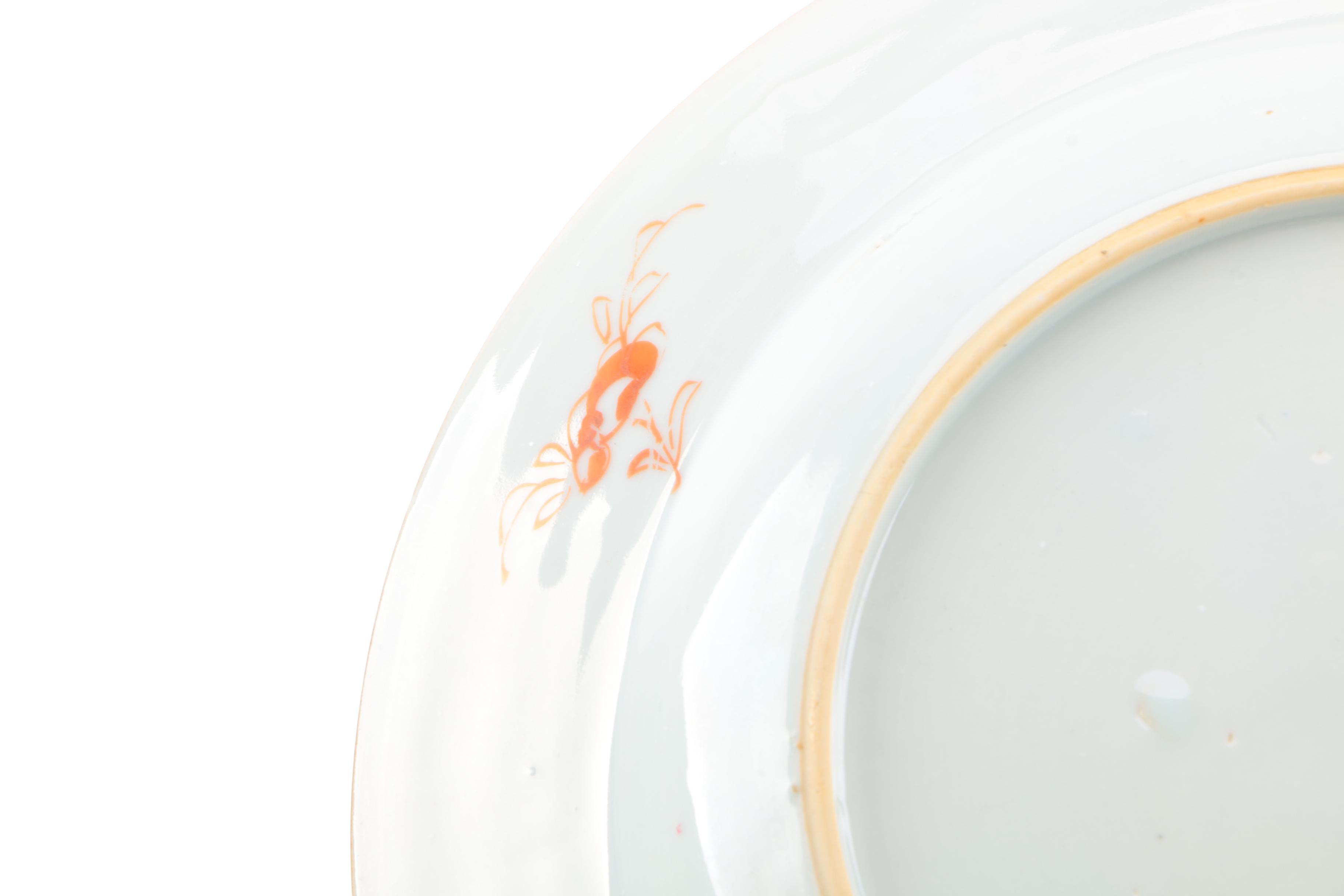 Early 19th Century Antique Chinese Export Hand-Painted Porcelain Tableware