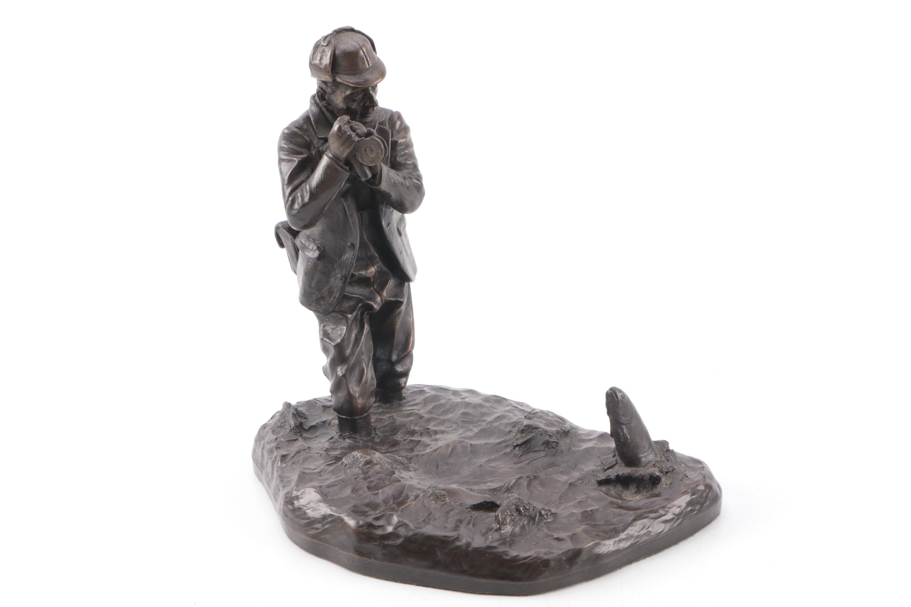 Bear and Fisherman Figurines Including Royal Tara