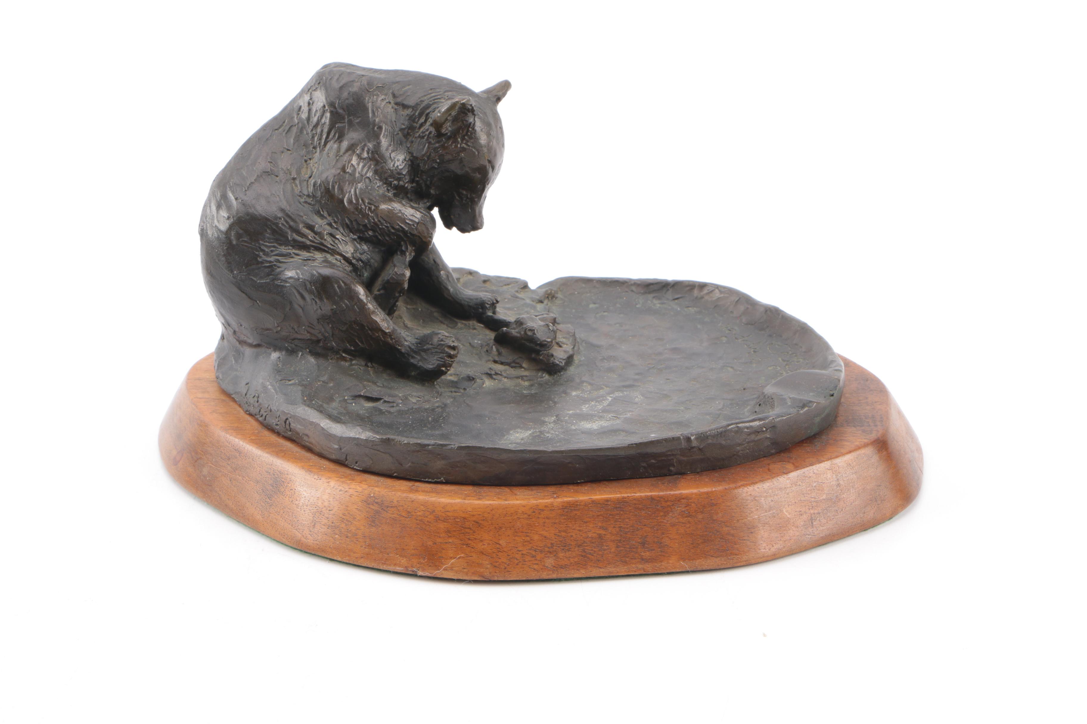 Bear and Fisherman Figurines Including Royal Tara