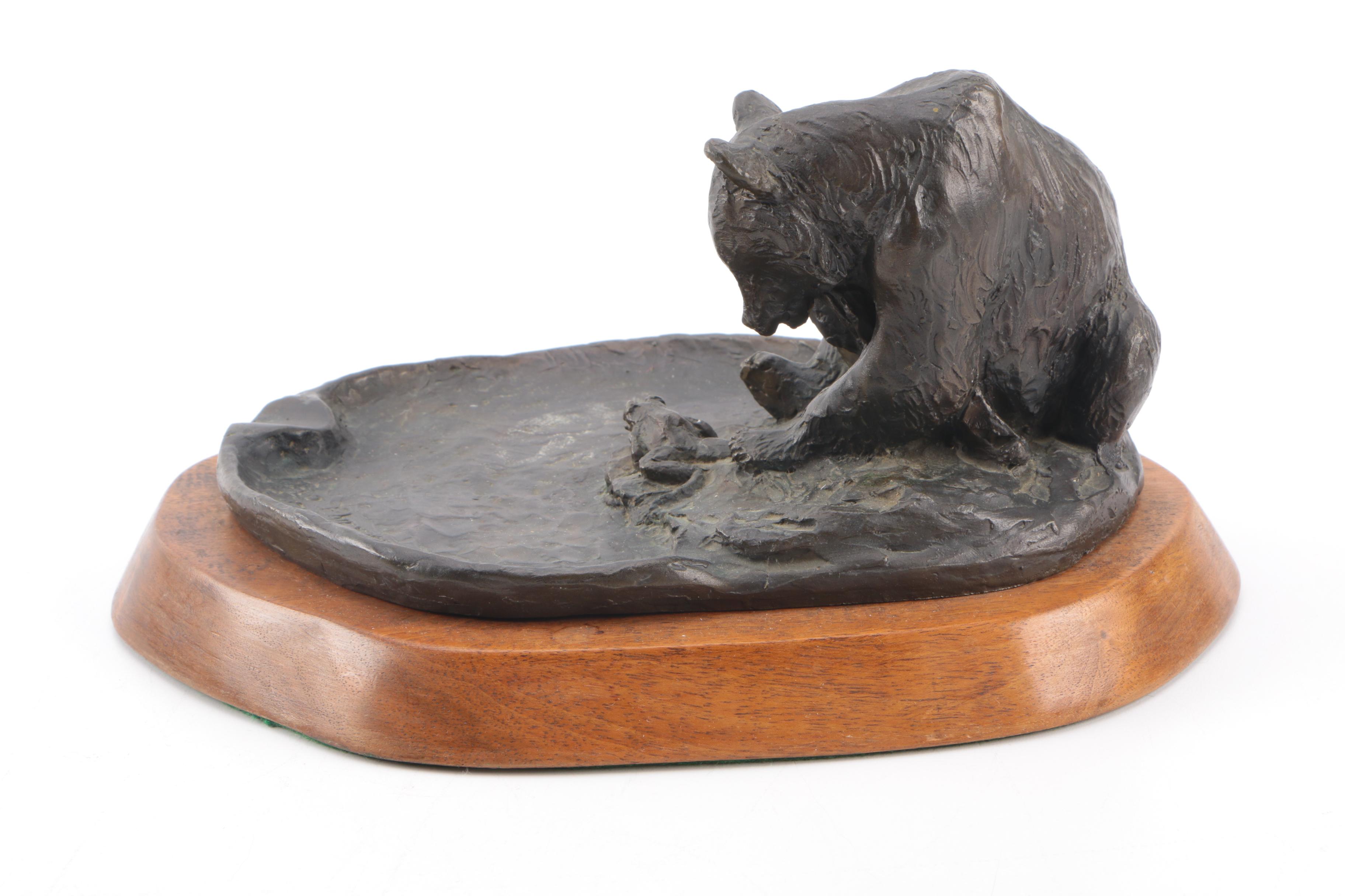 Bear and Fisherman Figurines Including Royal Tara