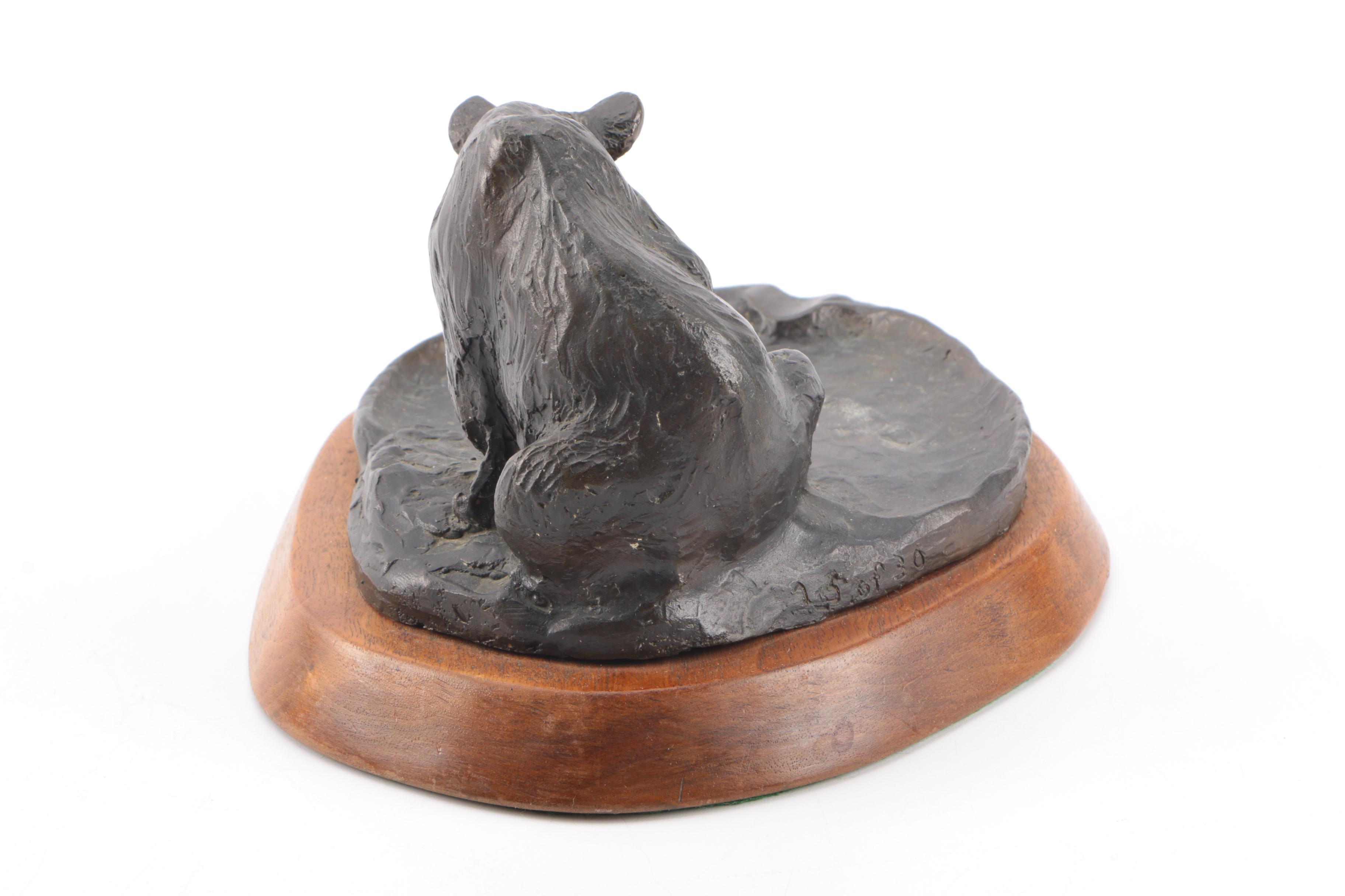 Bear and Fisherman Figurines Including Royal Tara