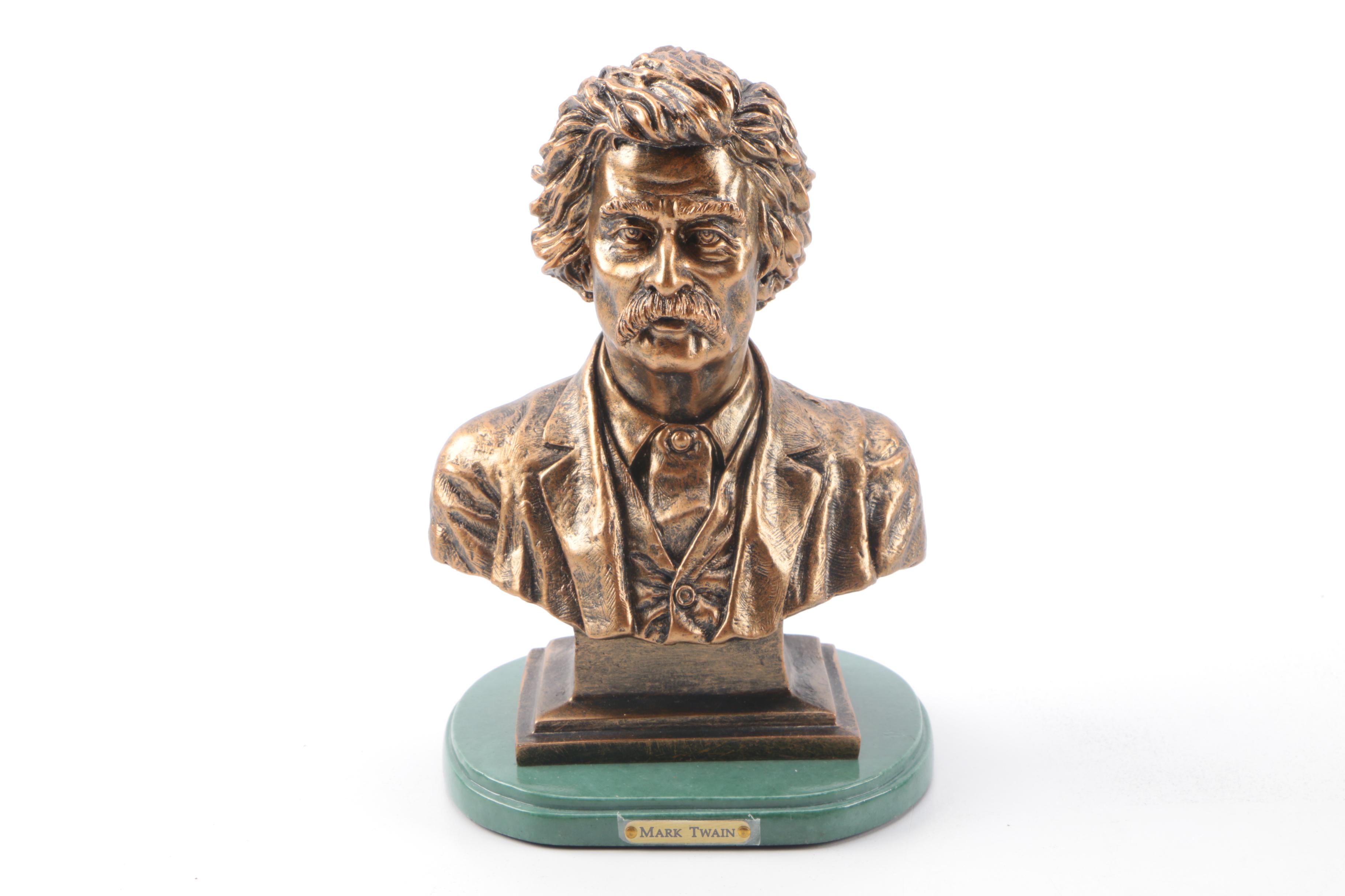 2013 Mark Twain Bust and Literary Bookends from The Bradford Exchange