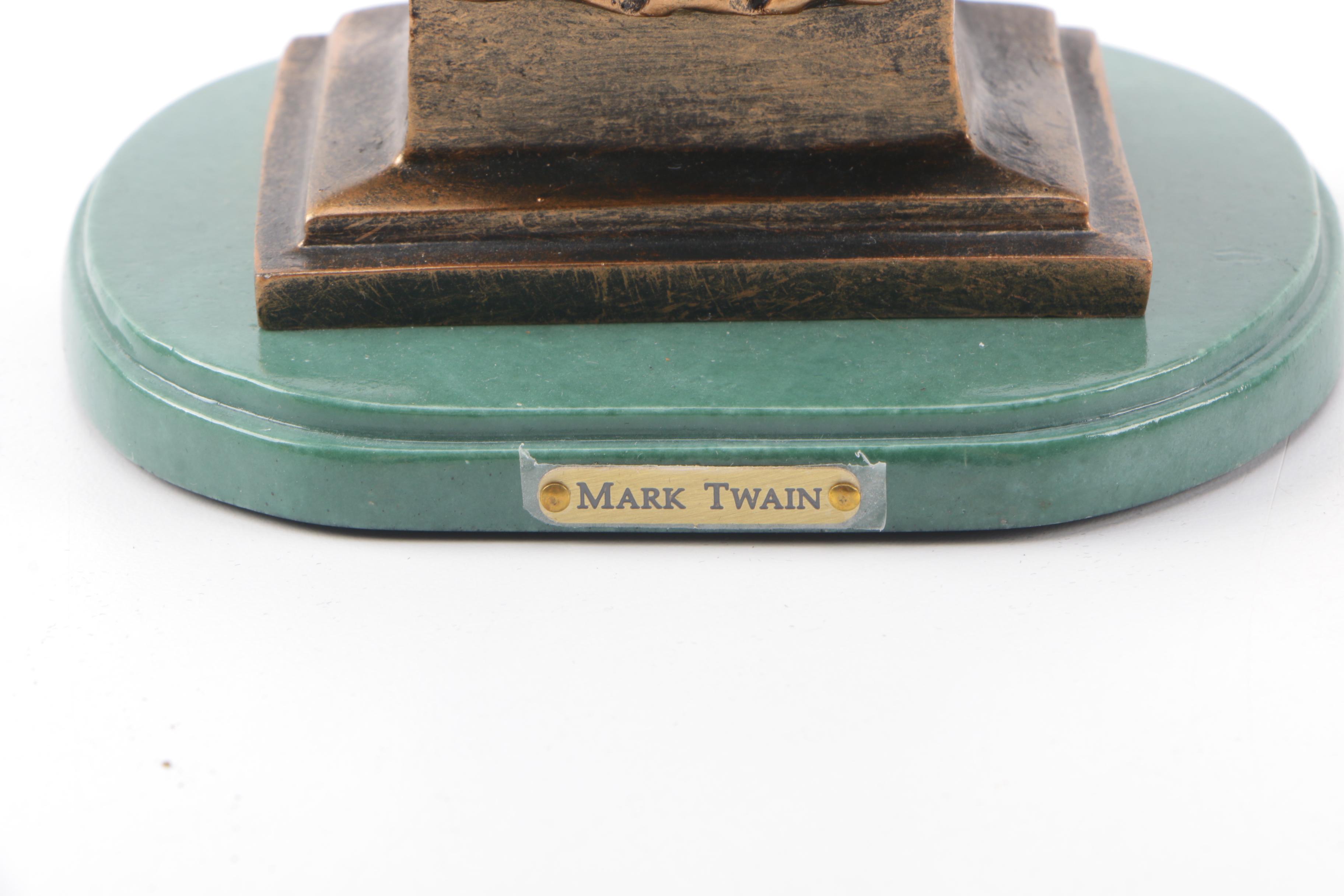 2013 Mark Twain Bust and Literary Bookends from The Bradford Exchange