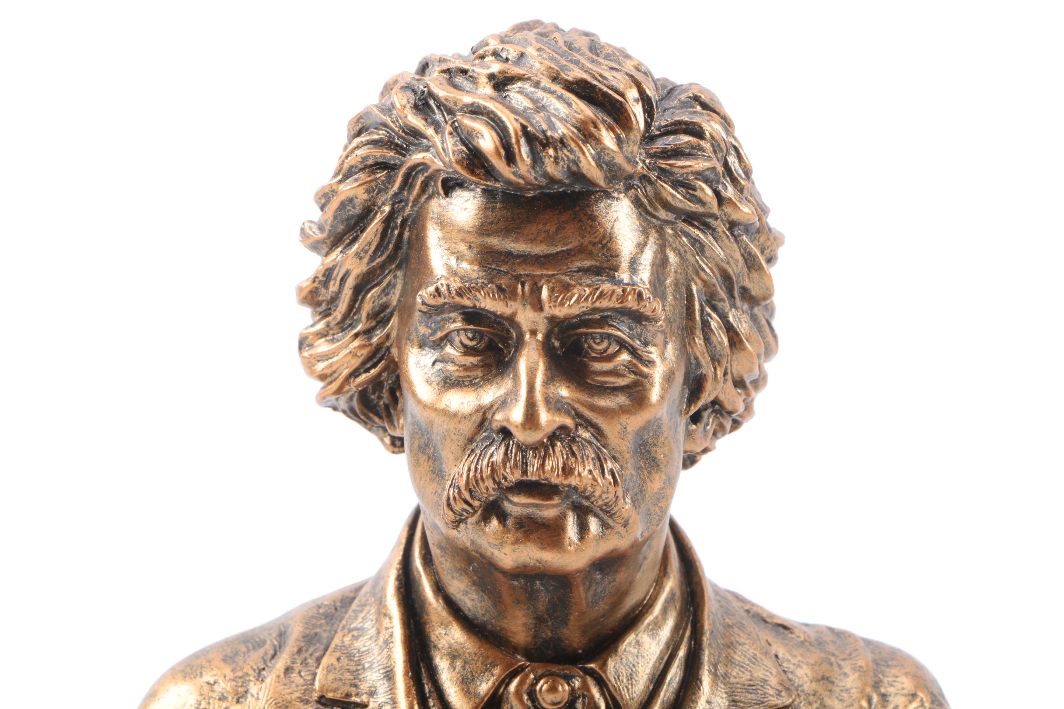 2013 Mark Twain Bust and Literary Bookends from The Bradford Exchange