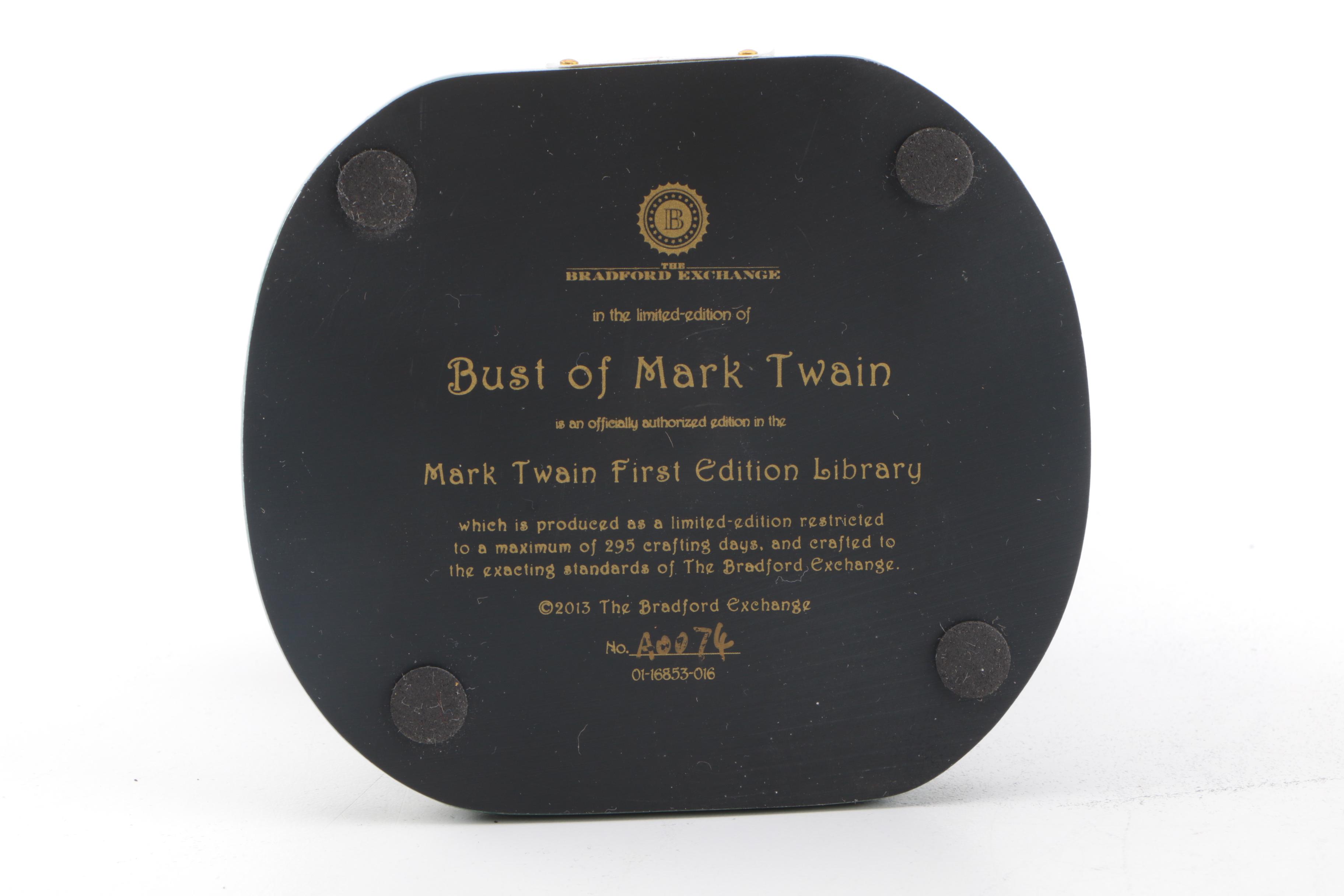 2013 Mark Twain Bust and Literary Bookends from The Bradford Exchange