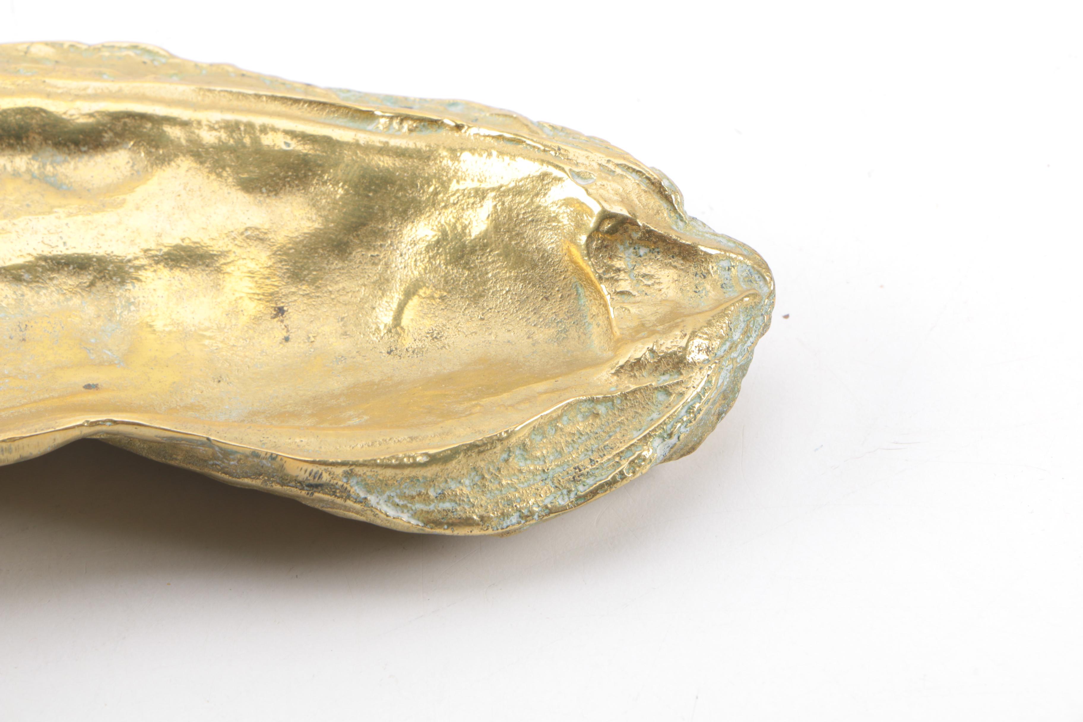 Brass Oyster Shell Shaped Dish