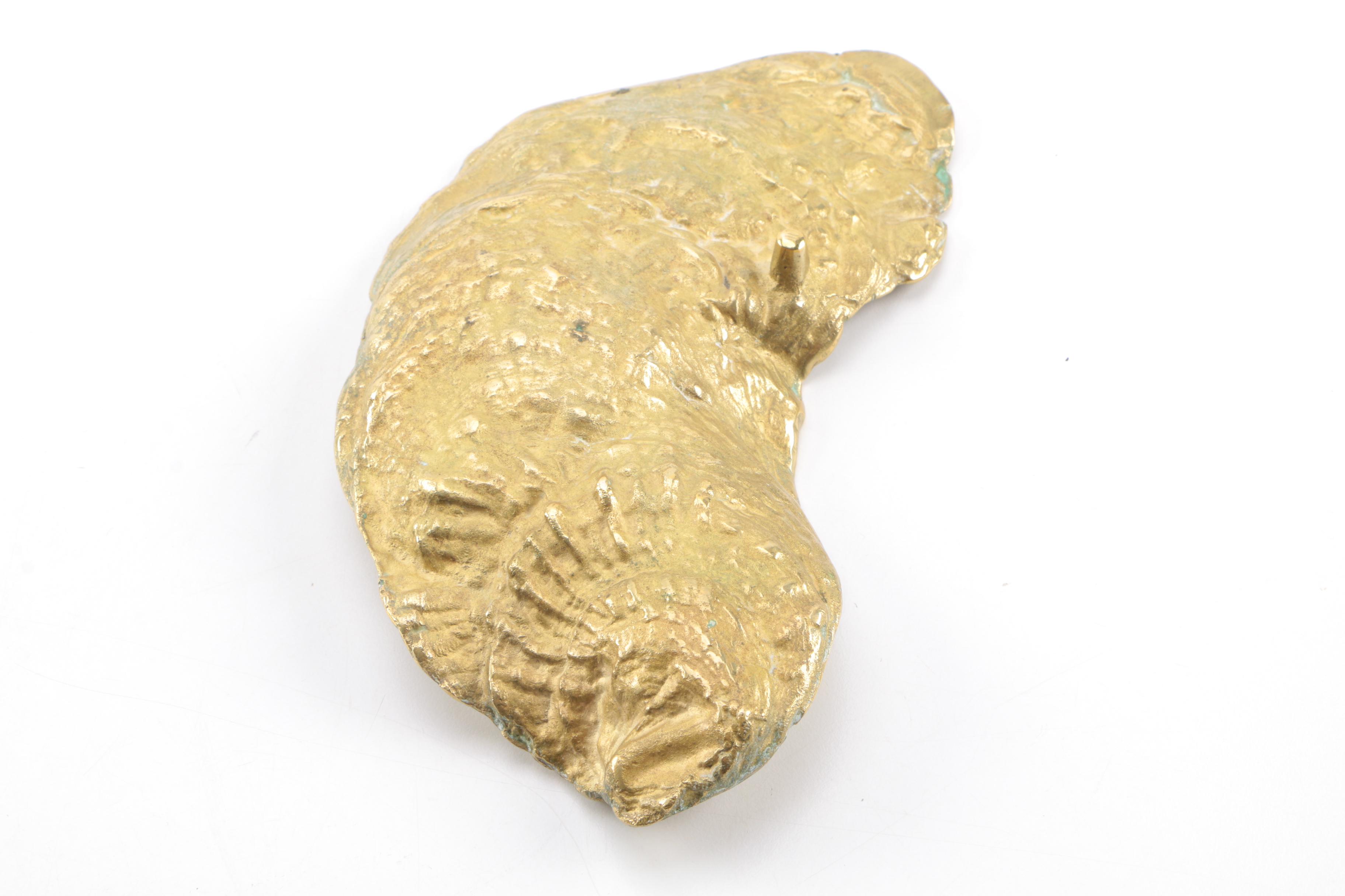 Brass Oyster Shell Shaped Dish