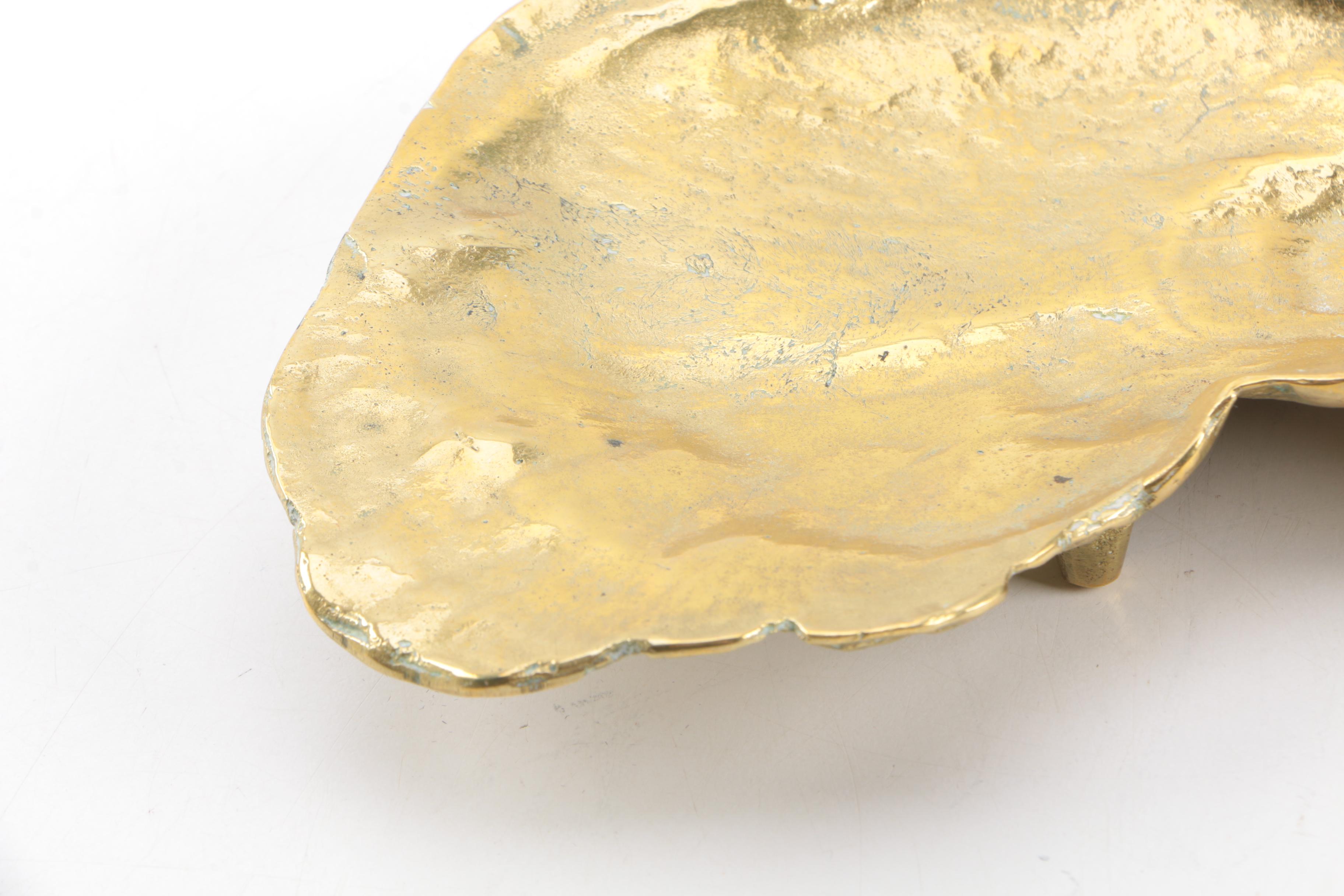 Brass Oyster Shell Shaped Dish