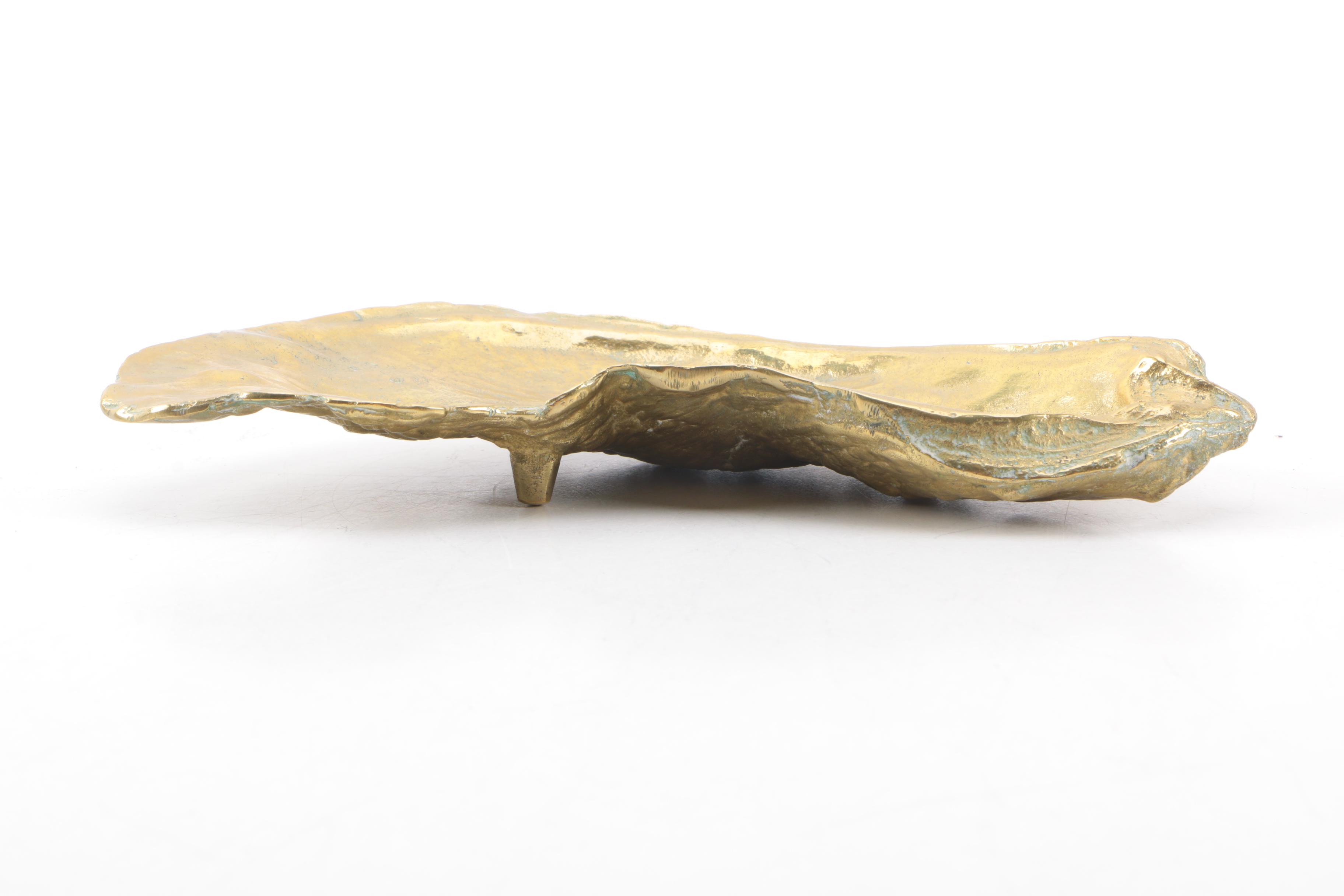 Brass Oyster Shell Shaped Dish
