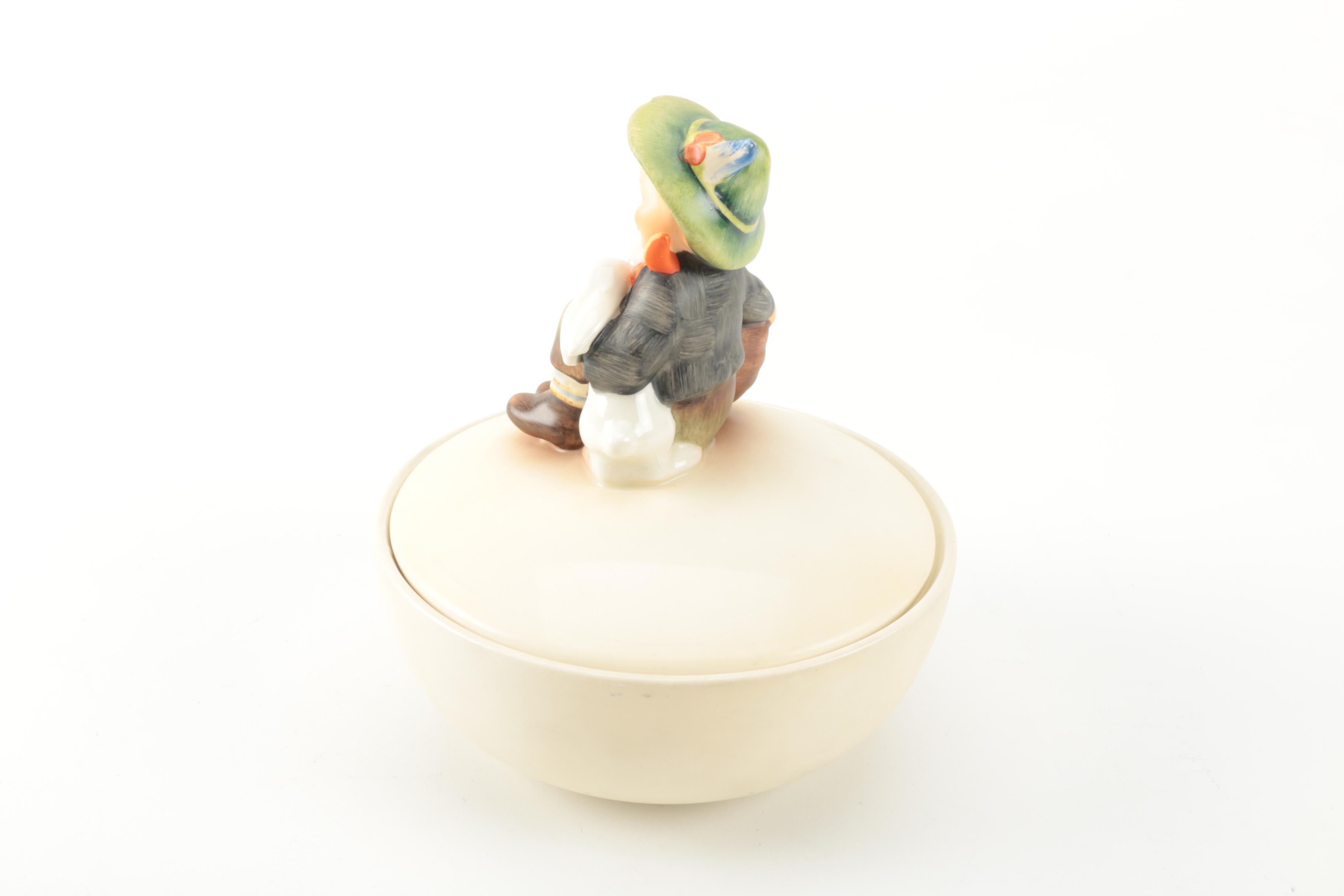 Vintage Lidded Hummel Ceramic Bowl