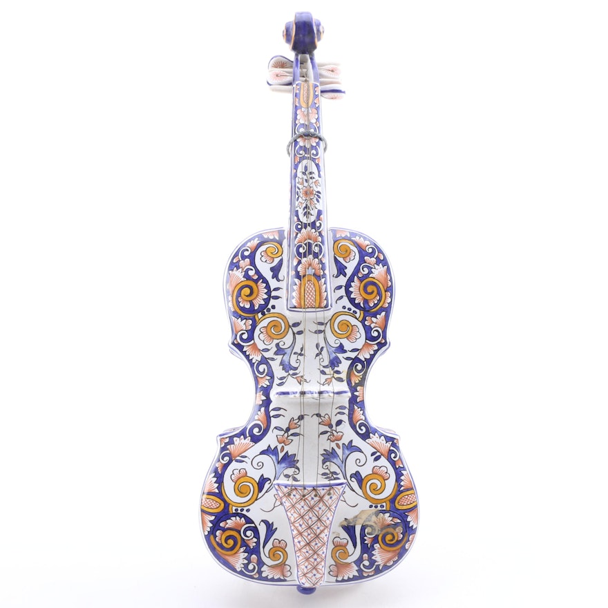 Quimper Faïence Pottery Violin