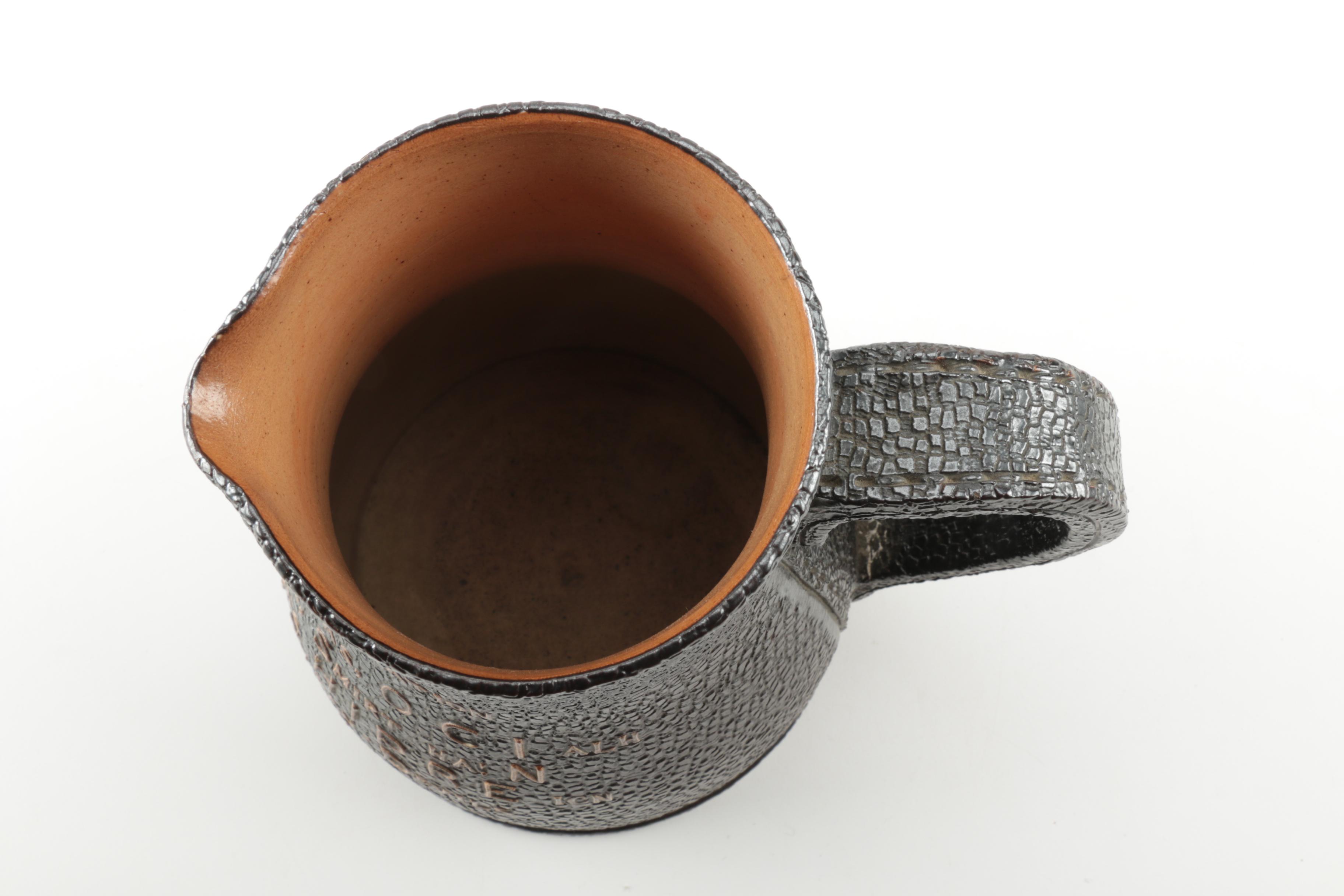 Antique Doulton Burlsem Pottery "Landlord's Invitation" Pitcher