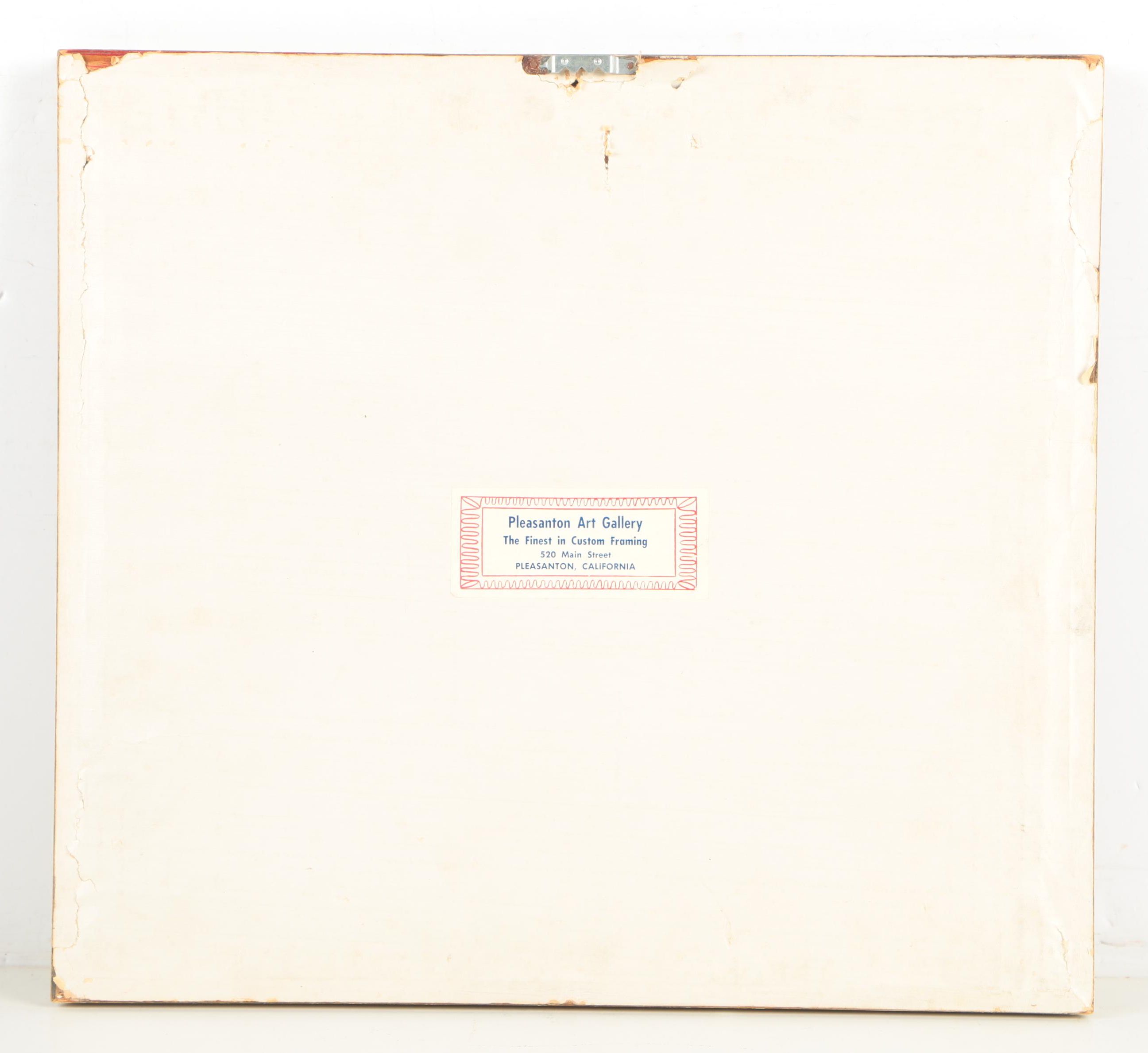 Offset Lithograph on Silk After Edward Ward of Ducks