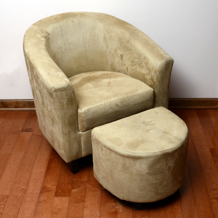 Contemporary Modern Club Chair with Ottoman by Nantucket Distributing