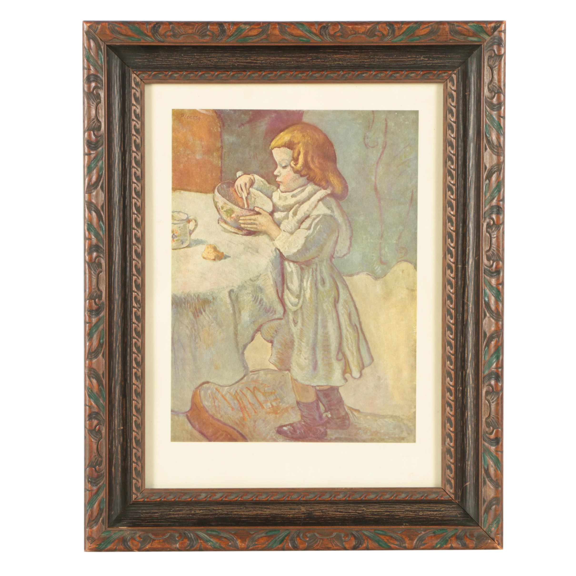 Offset Lithograph After Pablo Picasso "Le Gourmet"