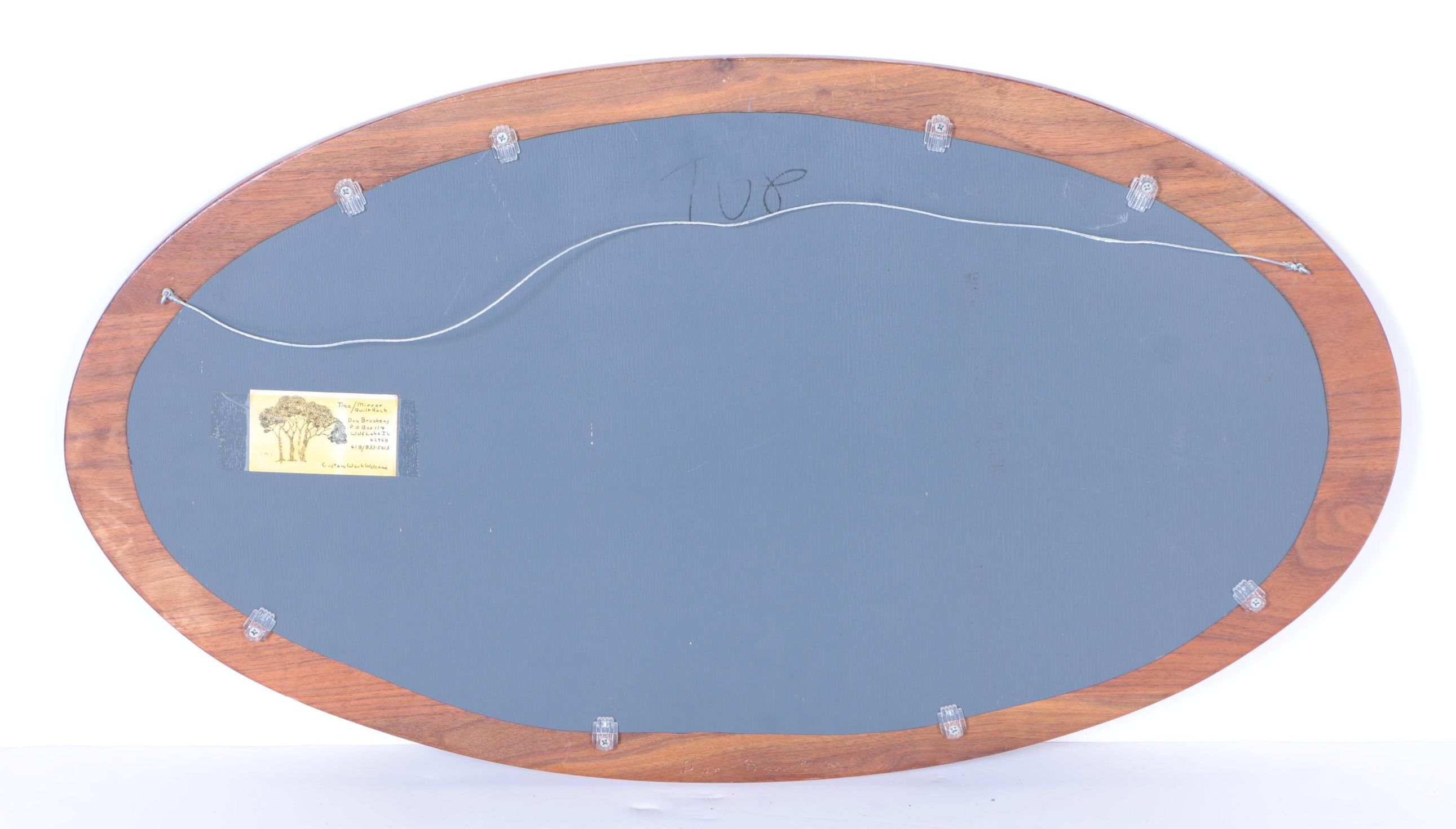 Carved Wood Tree Frame Wall Mirror by Don Brookens