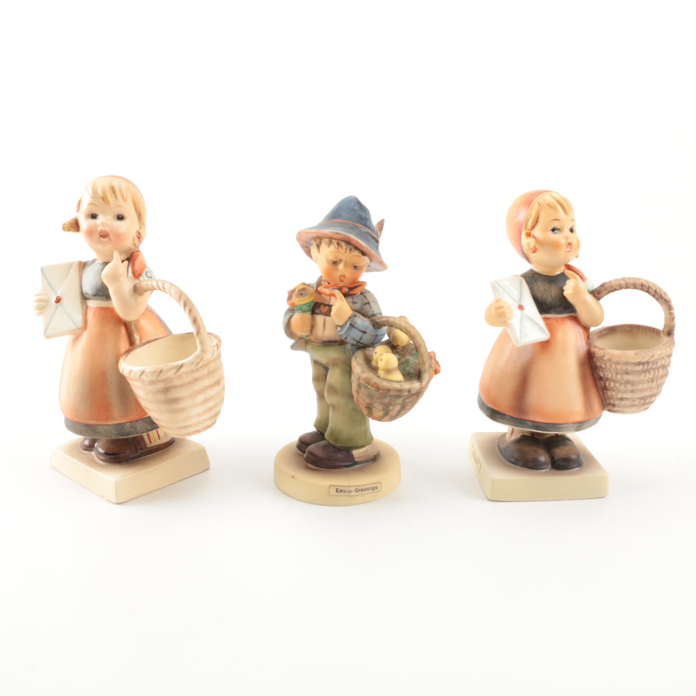 Vintage Hummel Figurines Including "Easter Greetings"