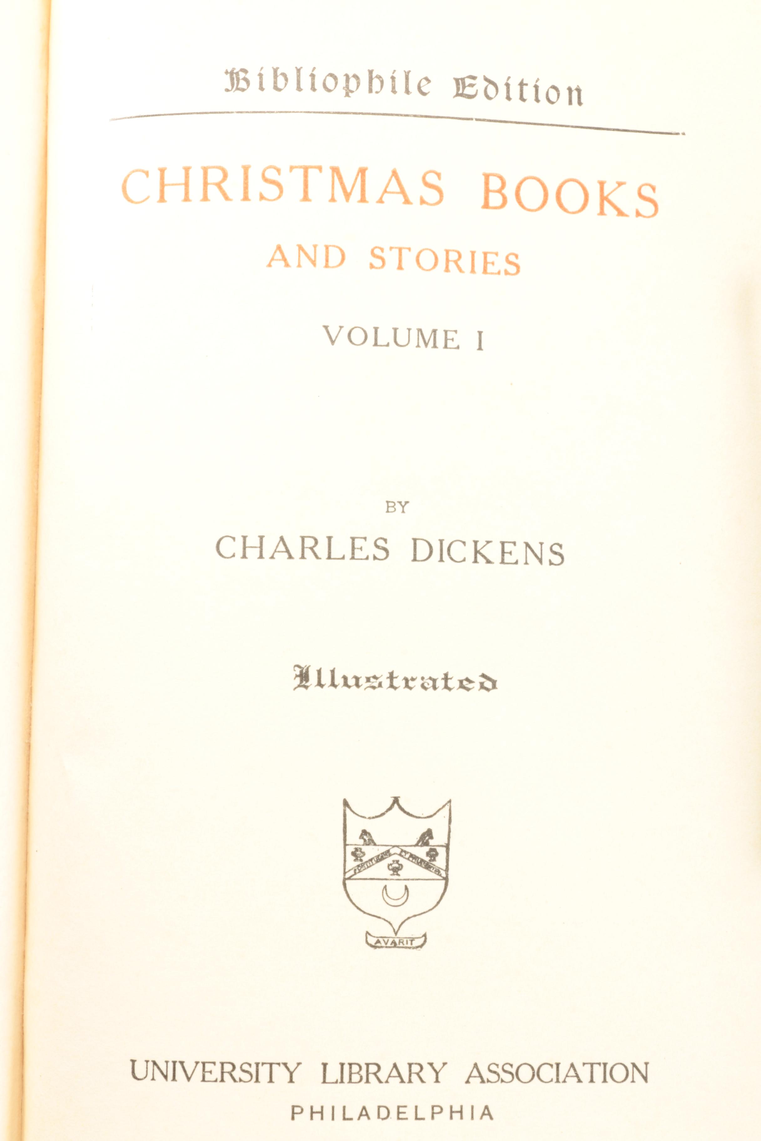 Four Volumes of Charles Dickens' Works