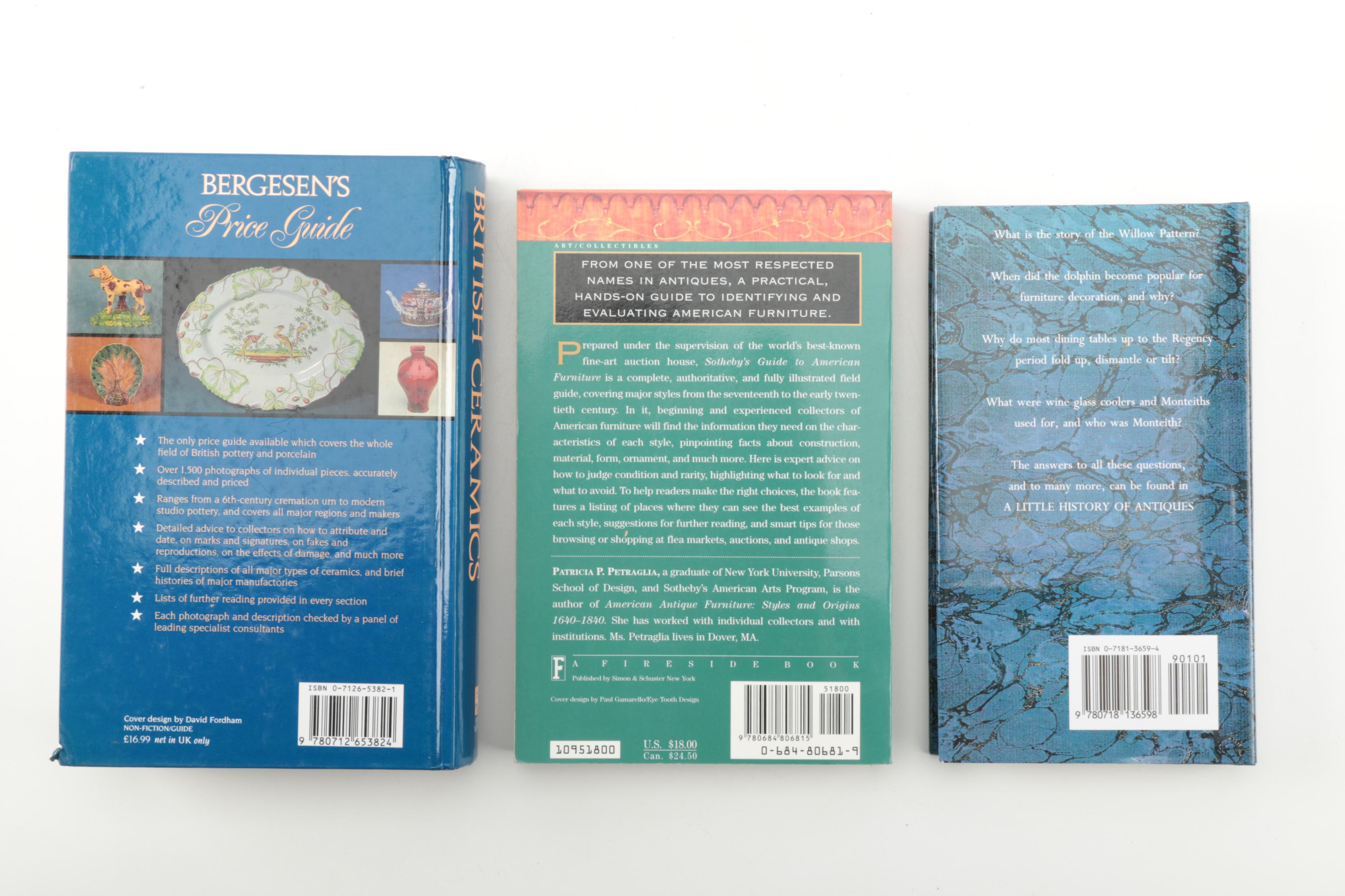 Antique, Furniture, and Ceramic Reference Books