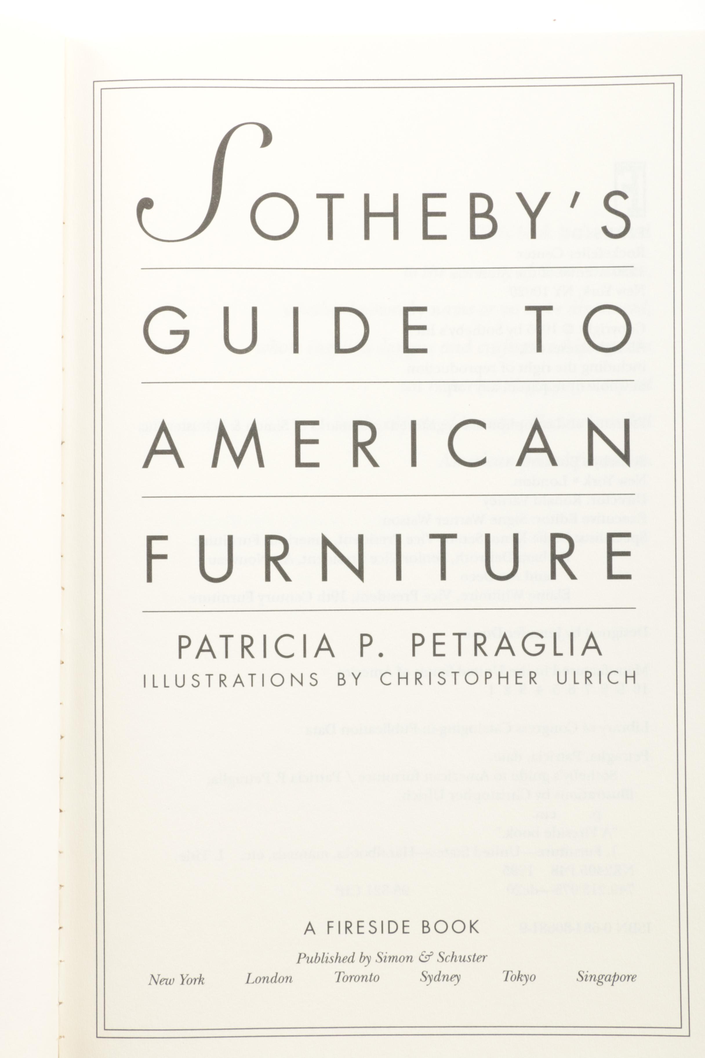 Antique, Furniture, and Ceramic Reference Books