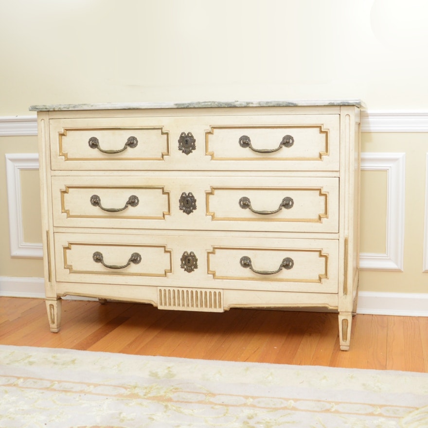 Vintage Marble Top Commode by Pogue's