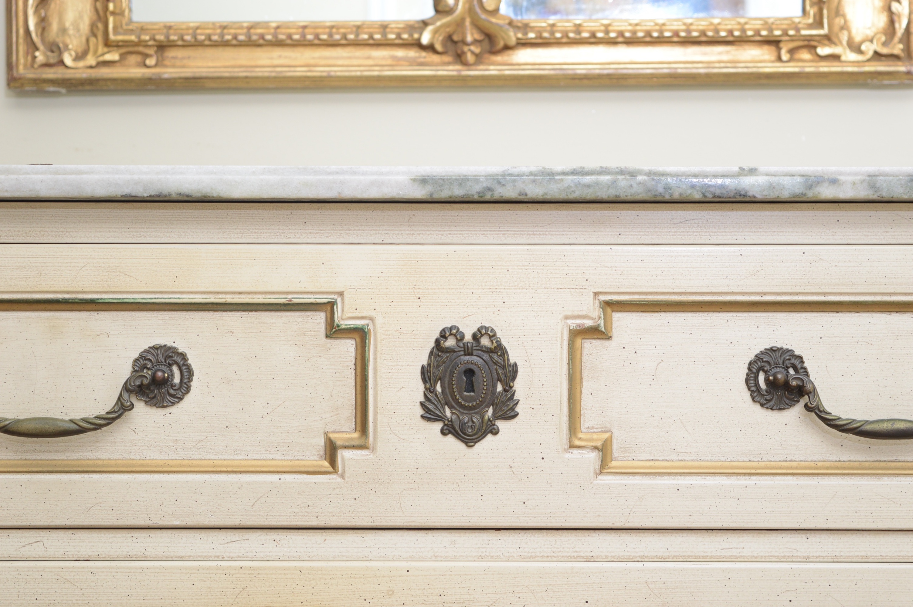 Vintage Marble Top Commode by Pogue's