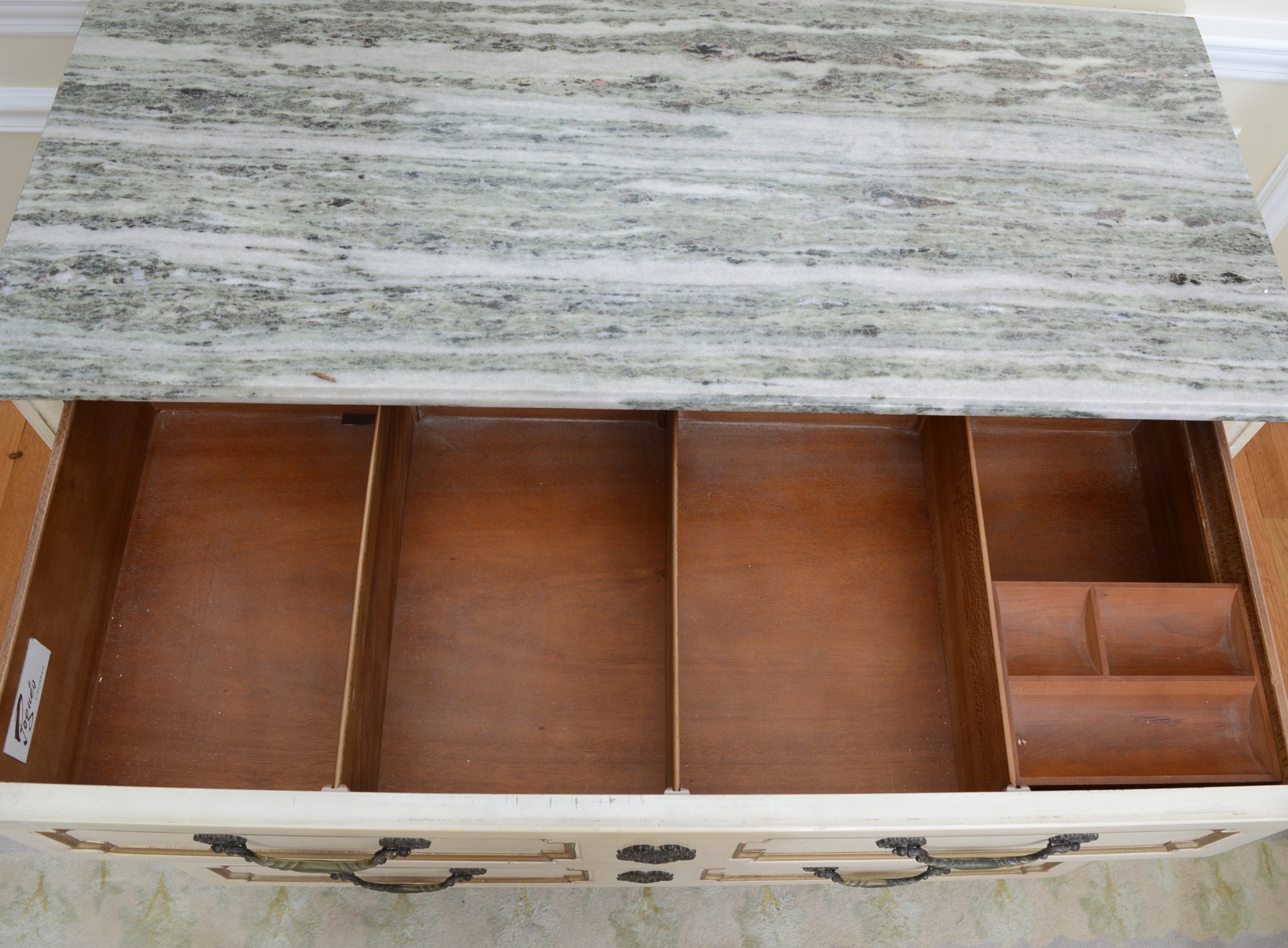 Vintage Marble Top Commode by Pogue's