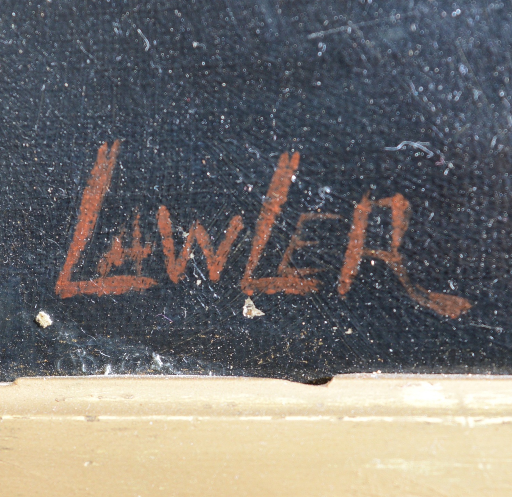 Lawler Signed Antique Portrait Oil on Canvas