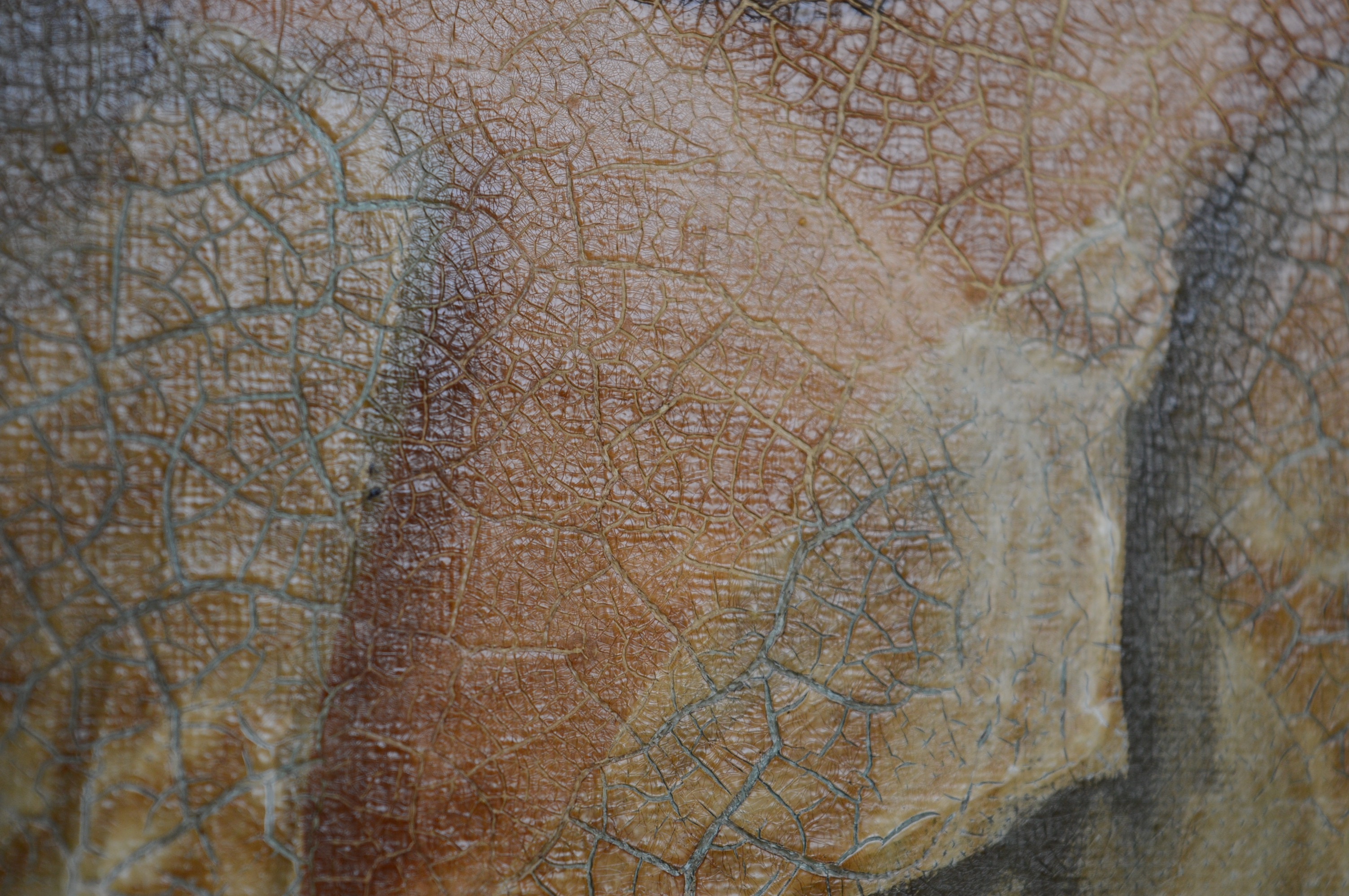 Walker Signed Antique Portrait Oil on Canvas