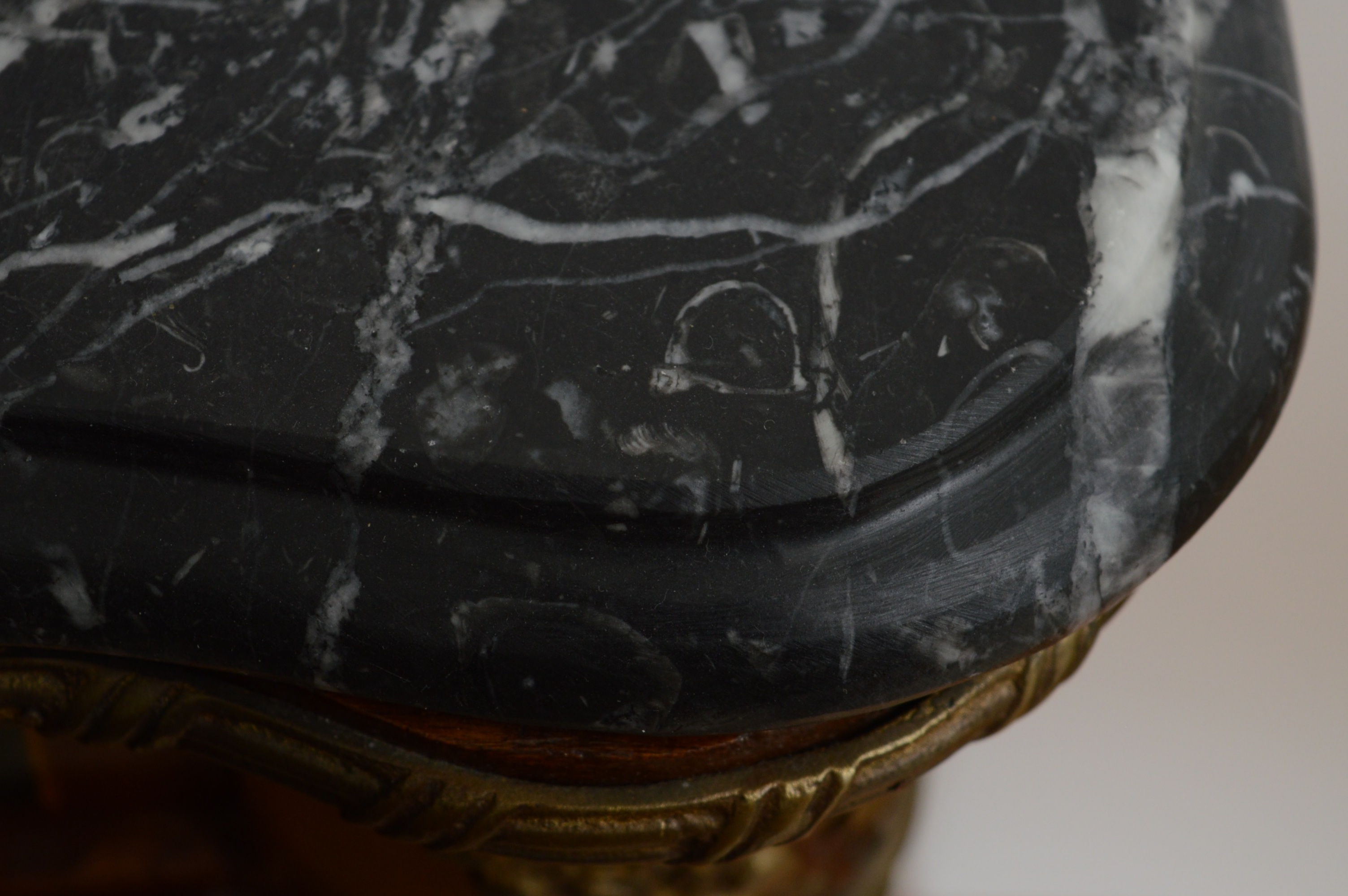 Antique Neoclassical Marble Top Cabinet