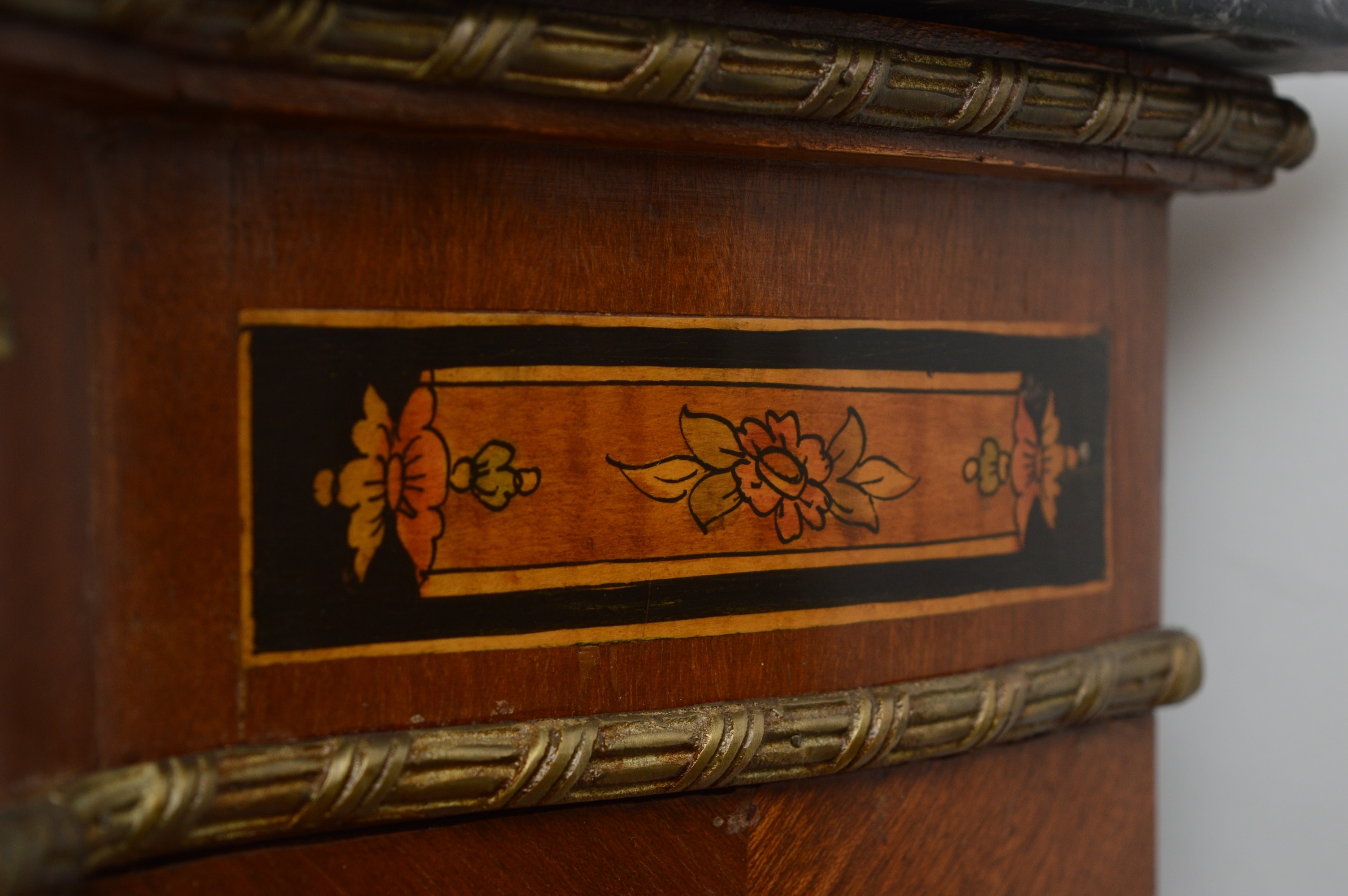 Antique Neoclassical Marble Top Cabinet