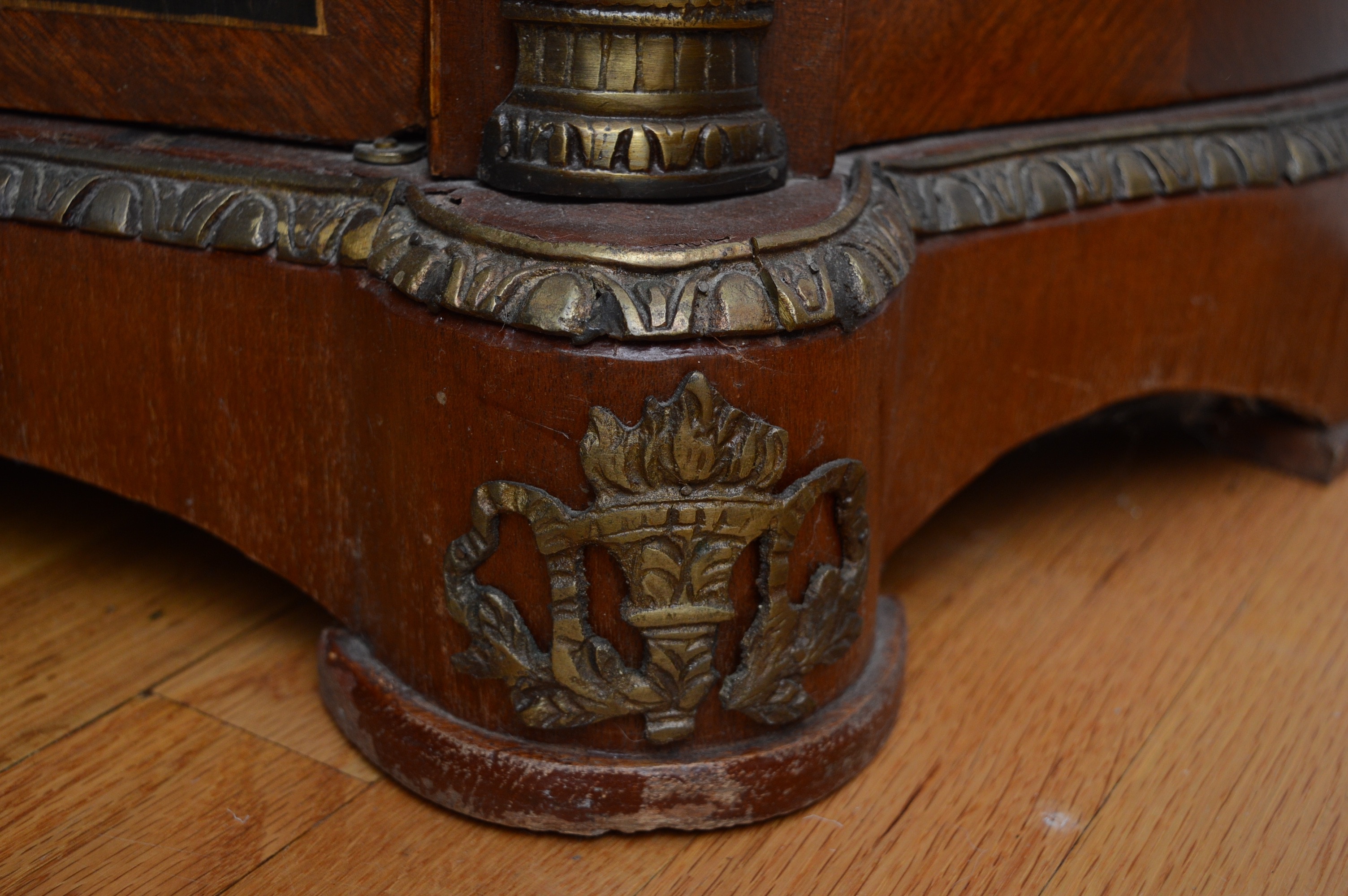 Antique Neoclassical Marble Top Cabinet