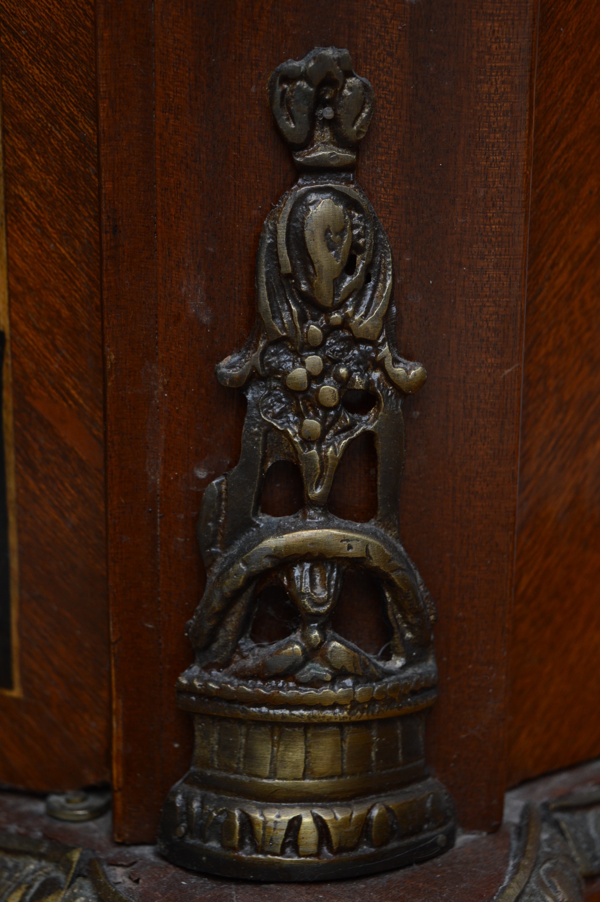 Antique Neoclassical Marble Top Cabinet