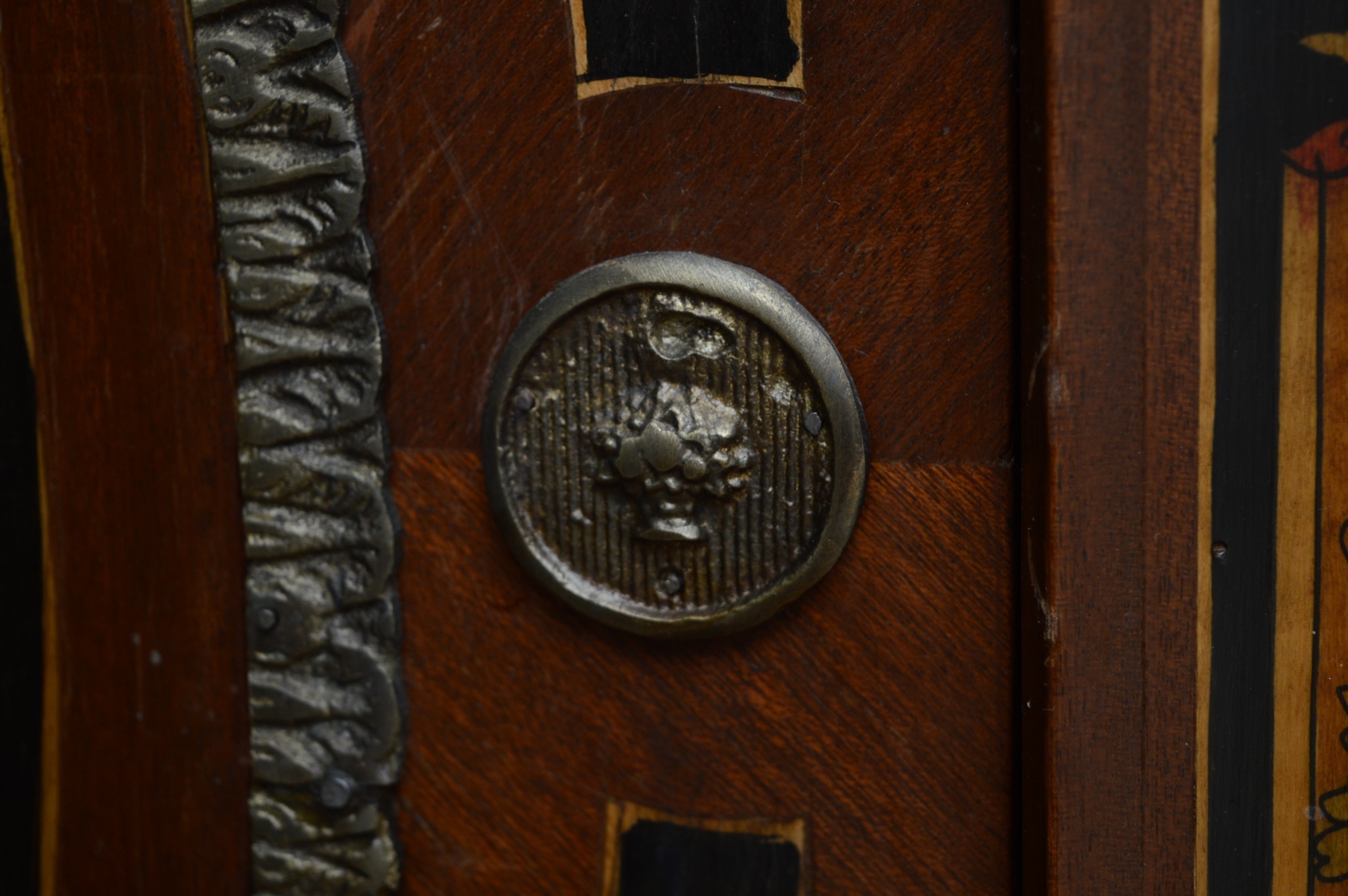 Antique Neoclassical Marble Top Cabinet