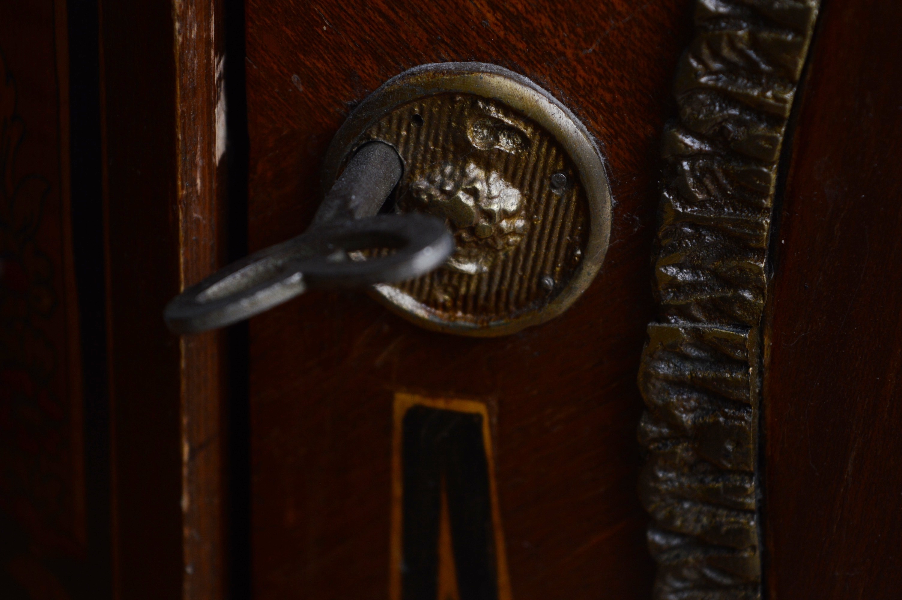 Antique Neoclassical Marble Top Cabinet