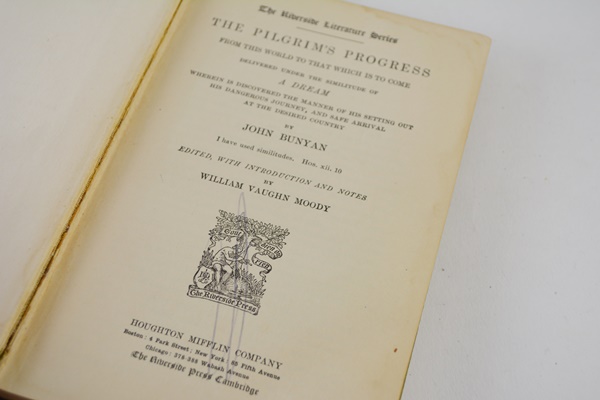 1896 "The Pilgrim's Progress" by John Bunyan